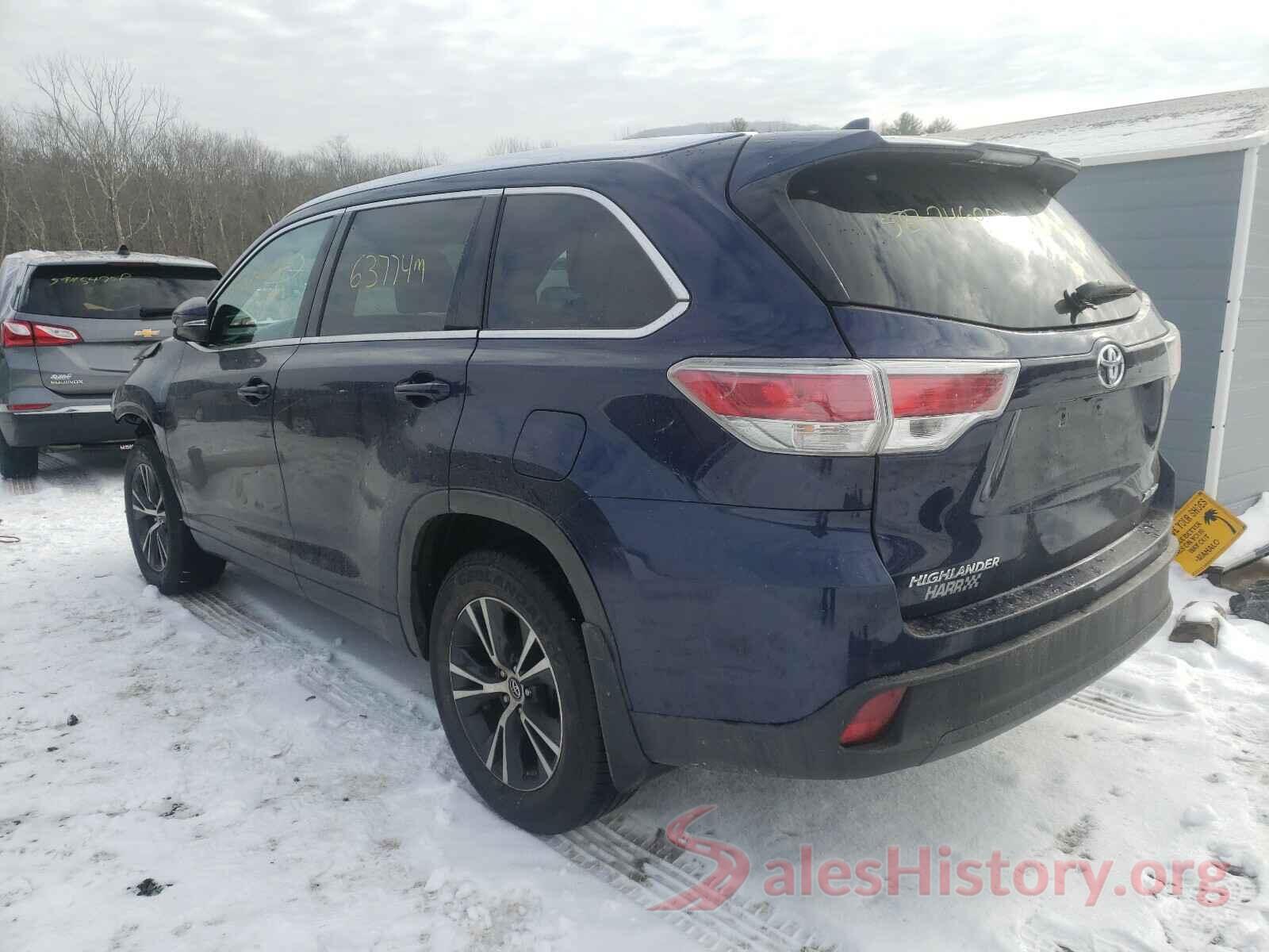 5TDJKRFH5GS309891 2016 TOYOTA HIGHLANDER