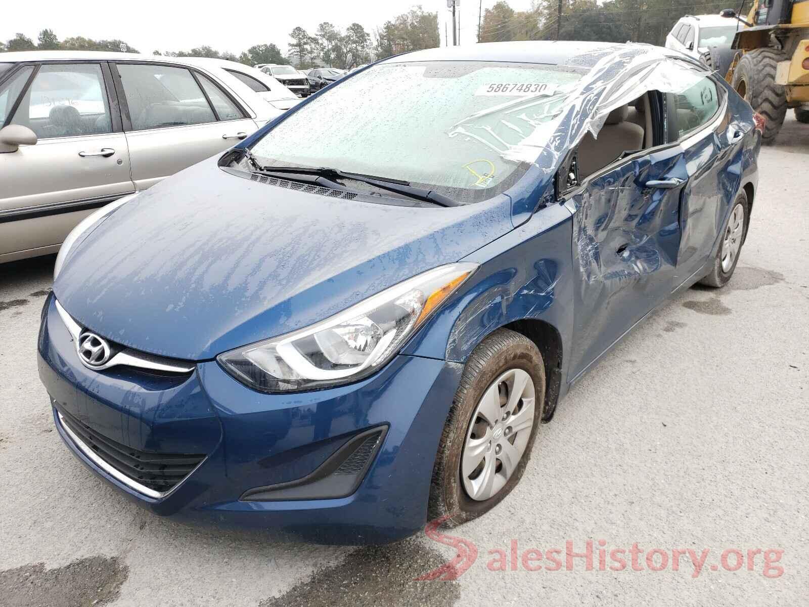 KMHDH4AE8GU557667 2016 HYUNDAI ELANTRA