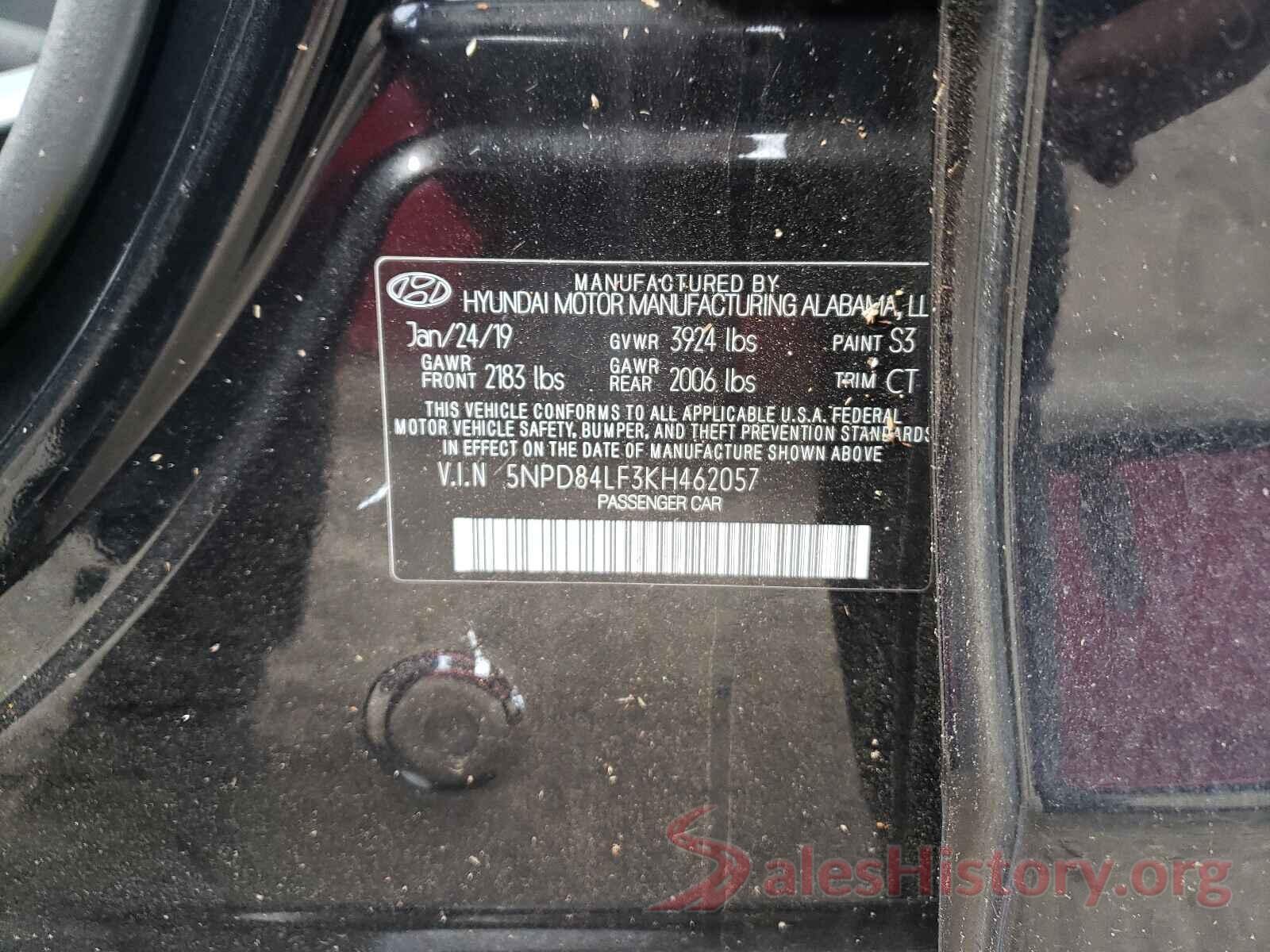 5NPD84LF3KH462057 2019 HYUNDAI ELANTRA