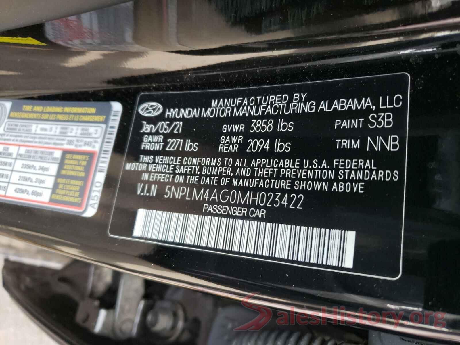 5NPLM4AG0MH023422 2021 HYUNDAI ELANTRA