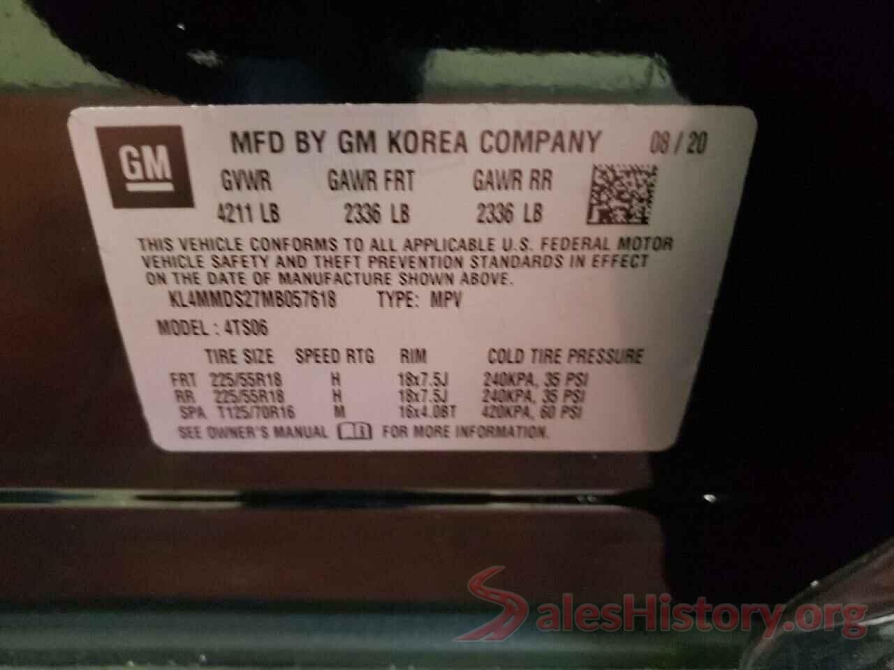 KL4MMDS27MB057618 2021 BUICK ENCORE