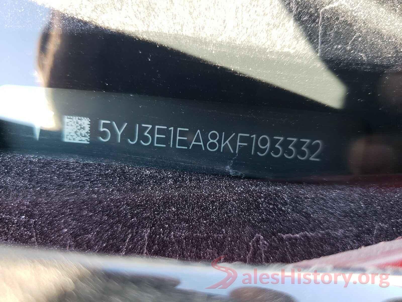 5YJ3E1EA8KF193332 2019 TESLA MODEL 3