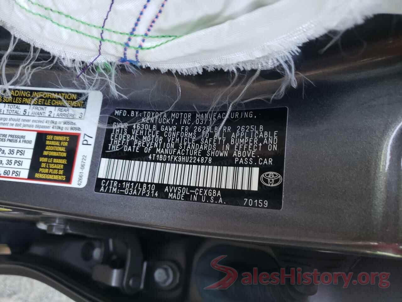 4T1BD1FK9HU224878 2017 TOYOTA CAMRY