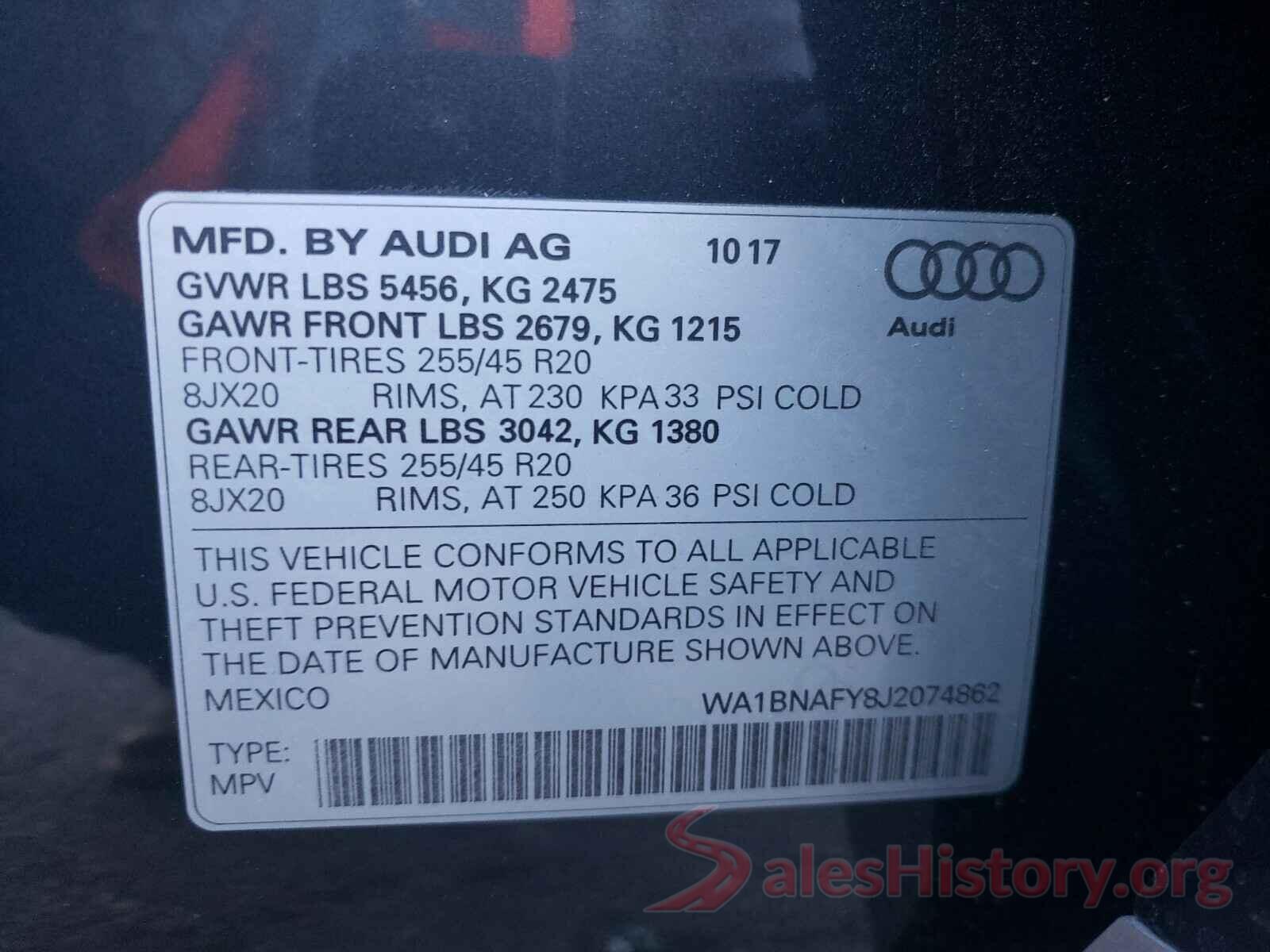 WA1BNAFY8J2074862 2018 AUDI Q5