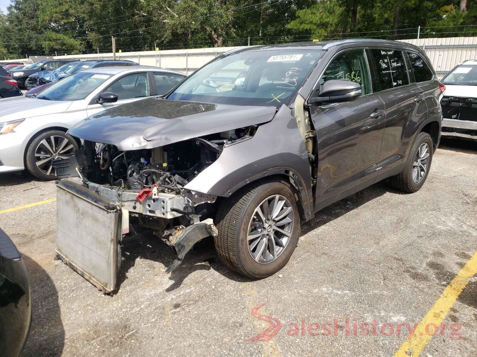 5TDKZRFHXKS556297 2019 TOYOTA HIGHLANDER