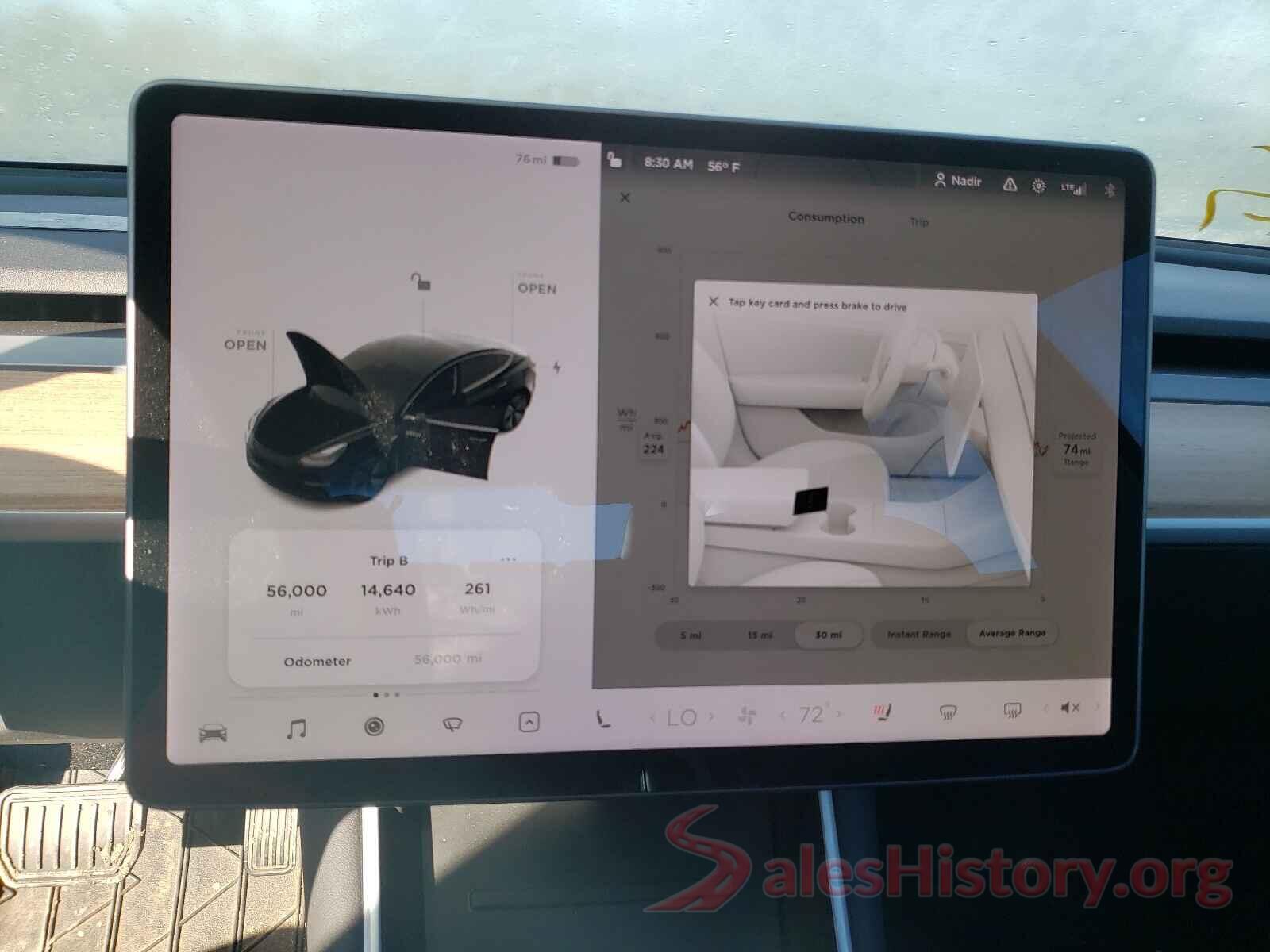 5YJ3E1EAXKF296364 2019 TESLA MODEL 3