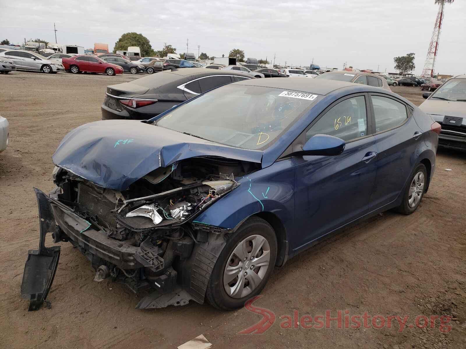 KMHDH4AE7GU482931 2016 HYUNDAI ELANTRA