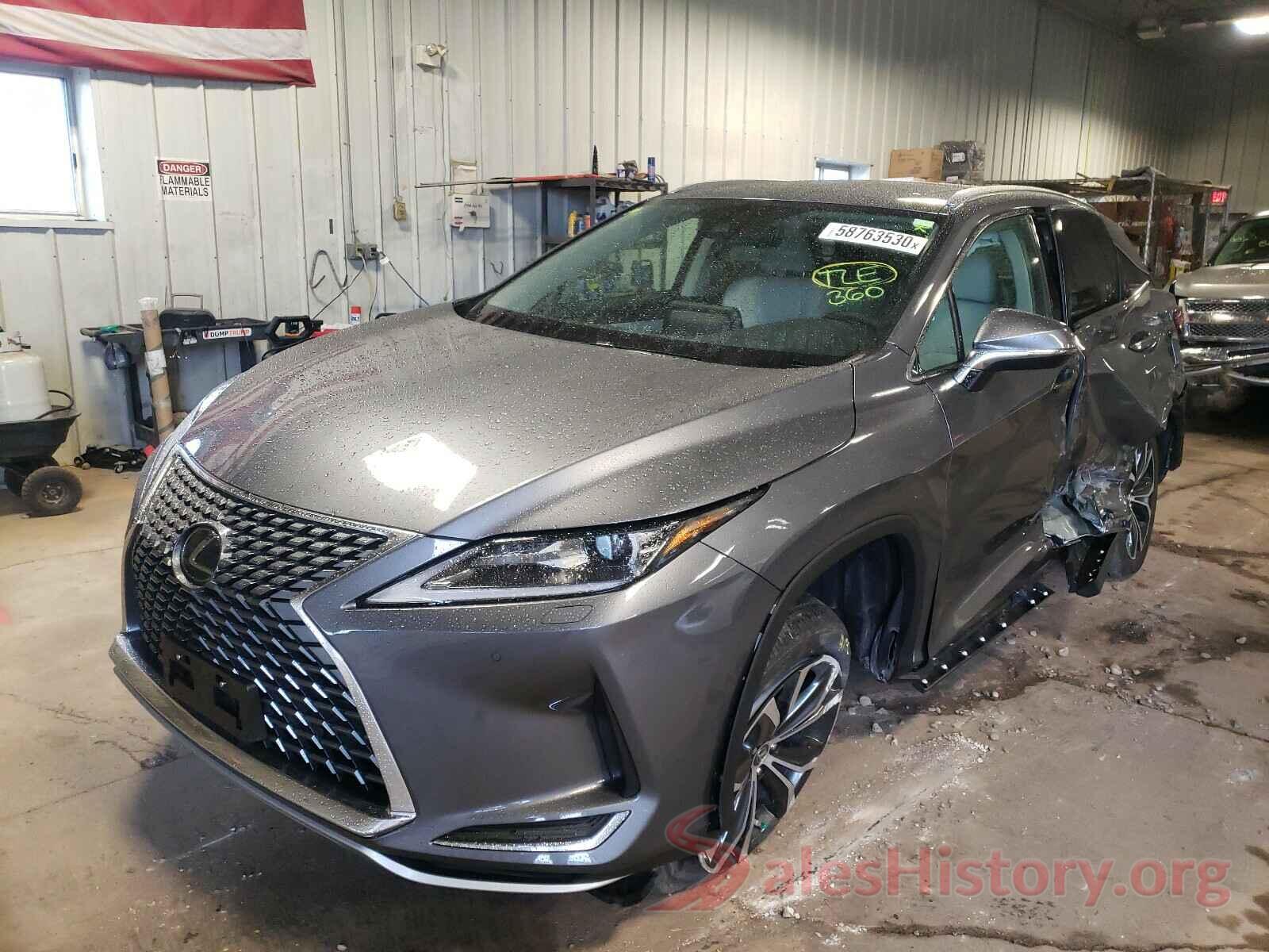 2T2HZMDAXLC255182 2020 LEXUS RX350