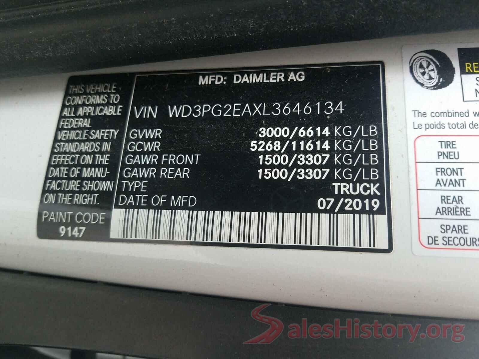 WD3PG2EAXL3646134 2020 MERCEDES-BENZ ALL OTHER