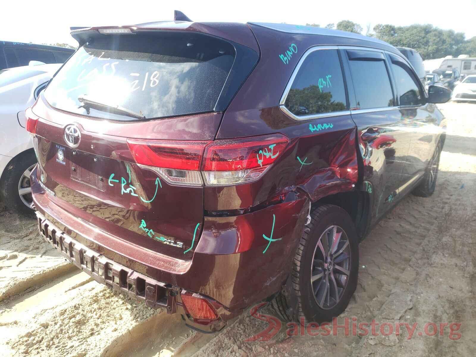 5TDKZRFH0KS302940 2019 TOYOTA HIGHLANDER