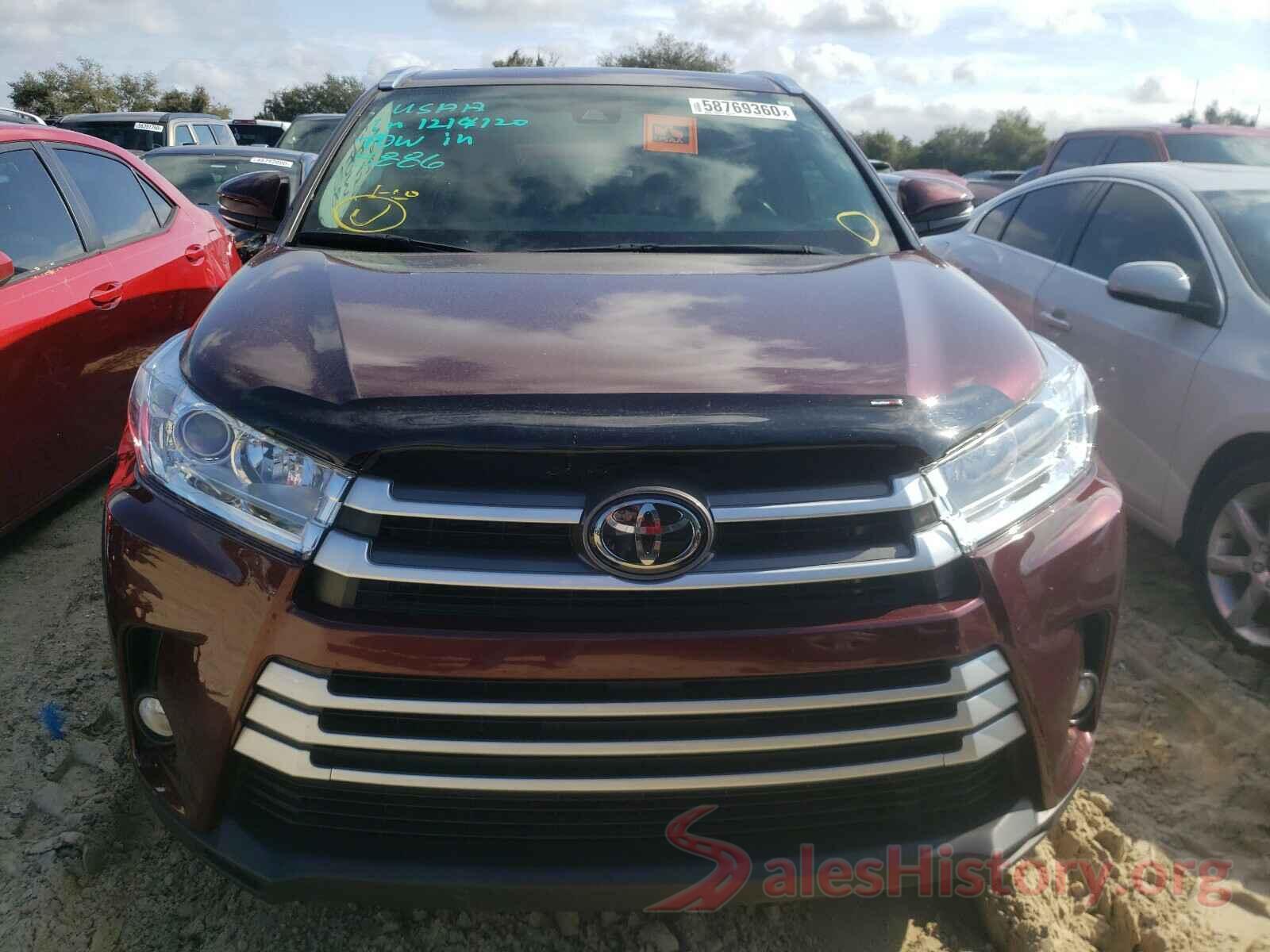 5TDKZRFH0KS302940 2019 TOYOTA HIGHLANDER