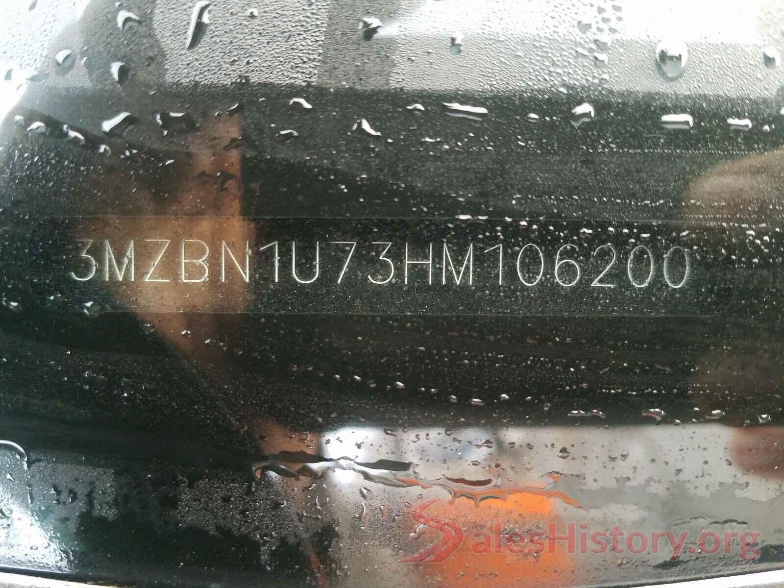 3MZBN1U73HM106200 2017 MAZDA 3