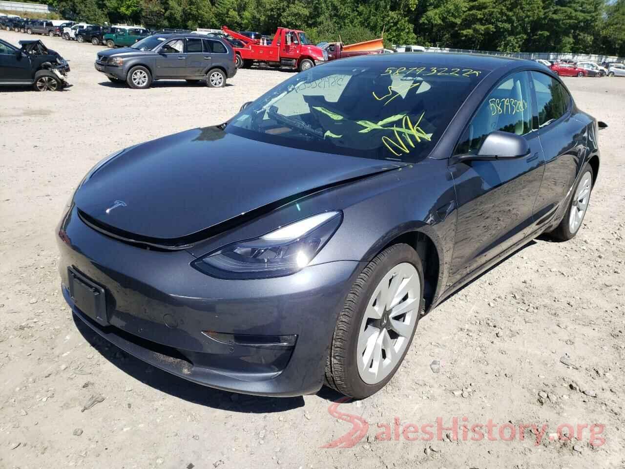 5YJ3E1EB3NF164334 2022 TESLA MODEL 3