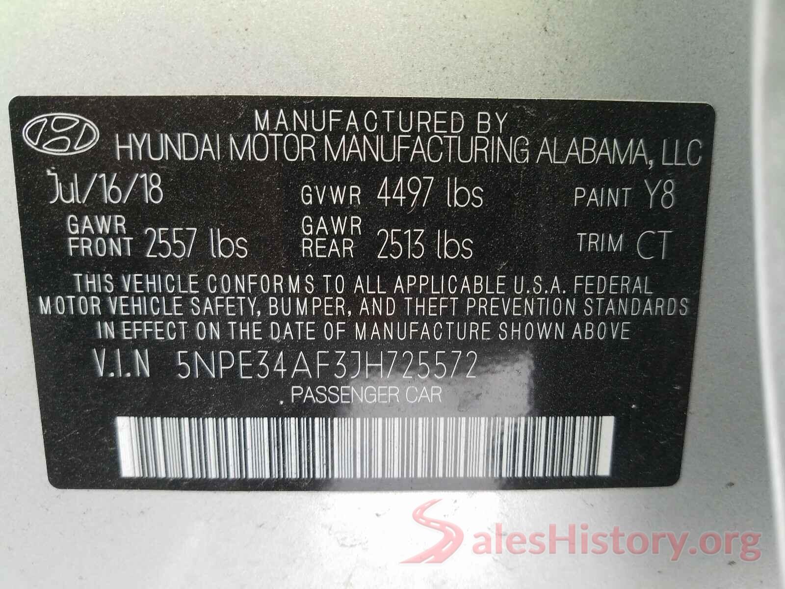 5NPE34AF3JH725572 2018 HYUNDAI SONATA