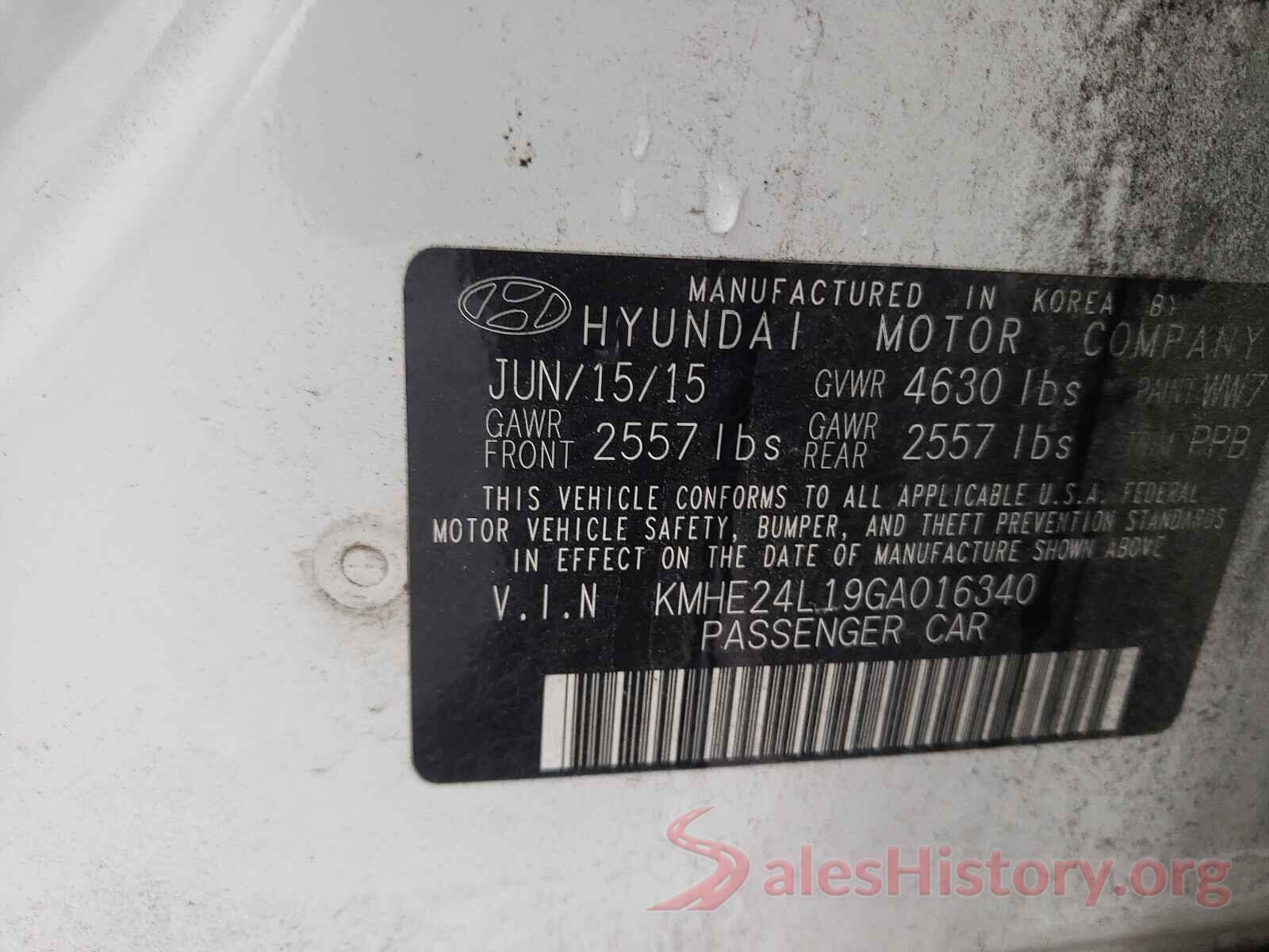 KMHE24L19GA016340 2016 HYUNDAI SONATA