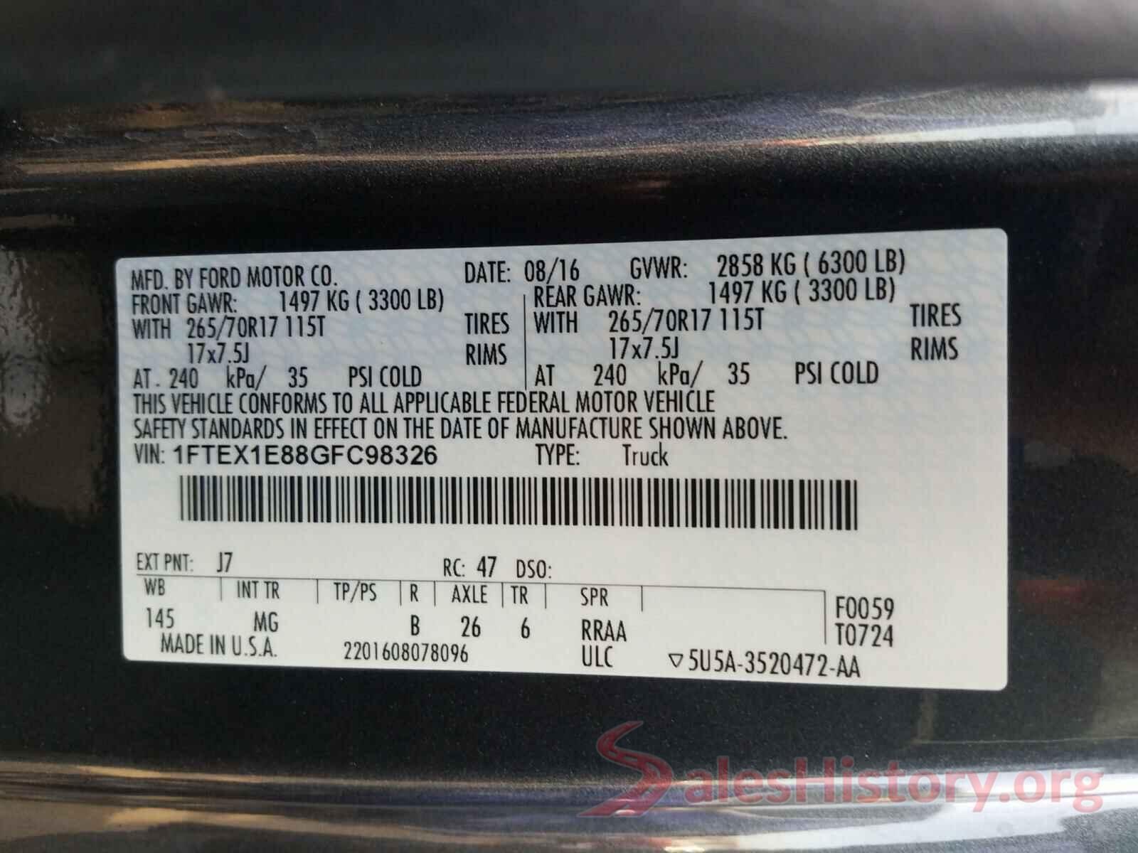 1FTEX1E88GFC98326 2016 FORD F-150