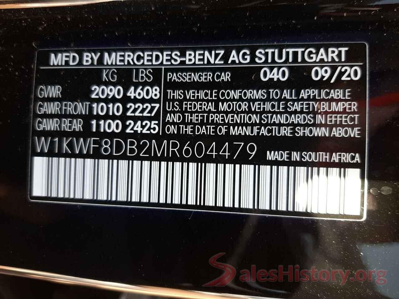 W1KWF8DB2MR604479 2021 MERCEDES-BENZ C-CLASS