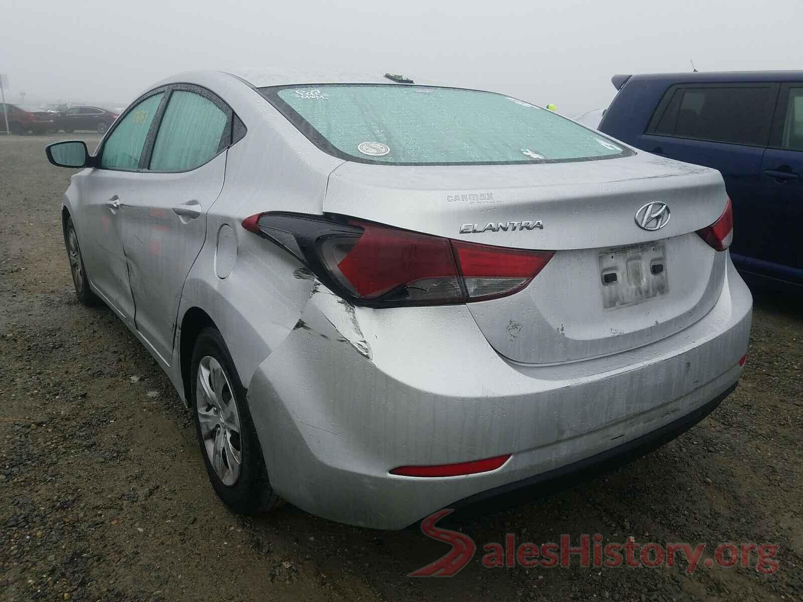 5NPDH4AE0GH707107 2016 HYUNDAI ELANTRA