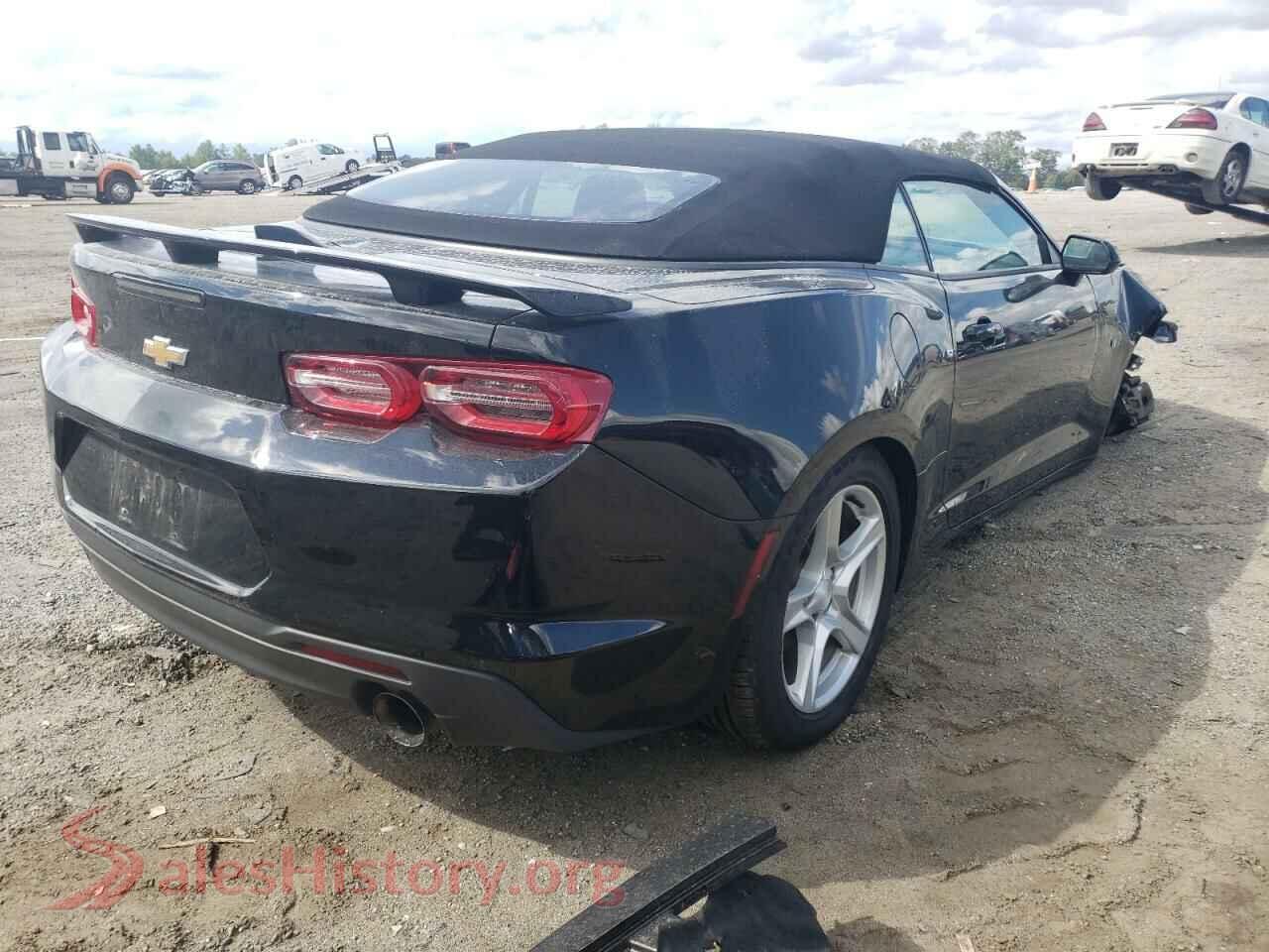 2019 CHEVROLET CAMARO VIN 1G1FB3DSXK0108574, rear 3/4 view