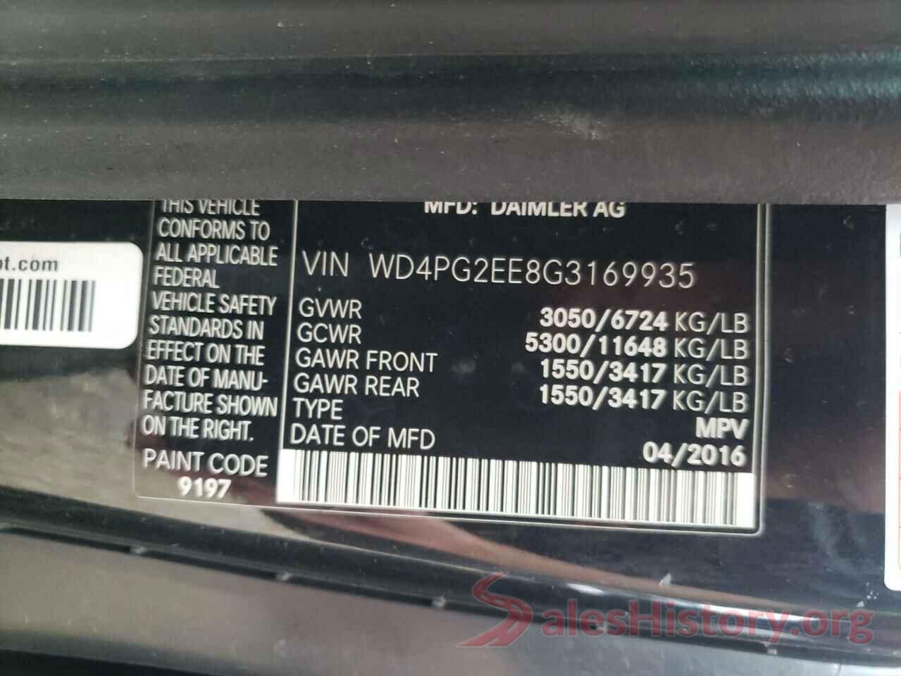 WD4PG2EE8G3169935 2016 MERCEDES-BENZ METRIS