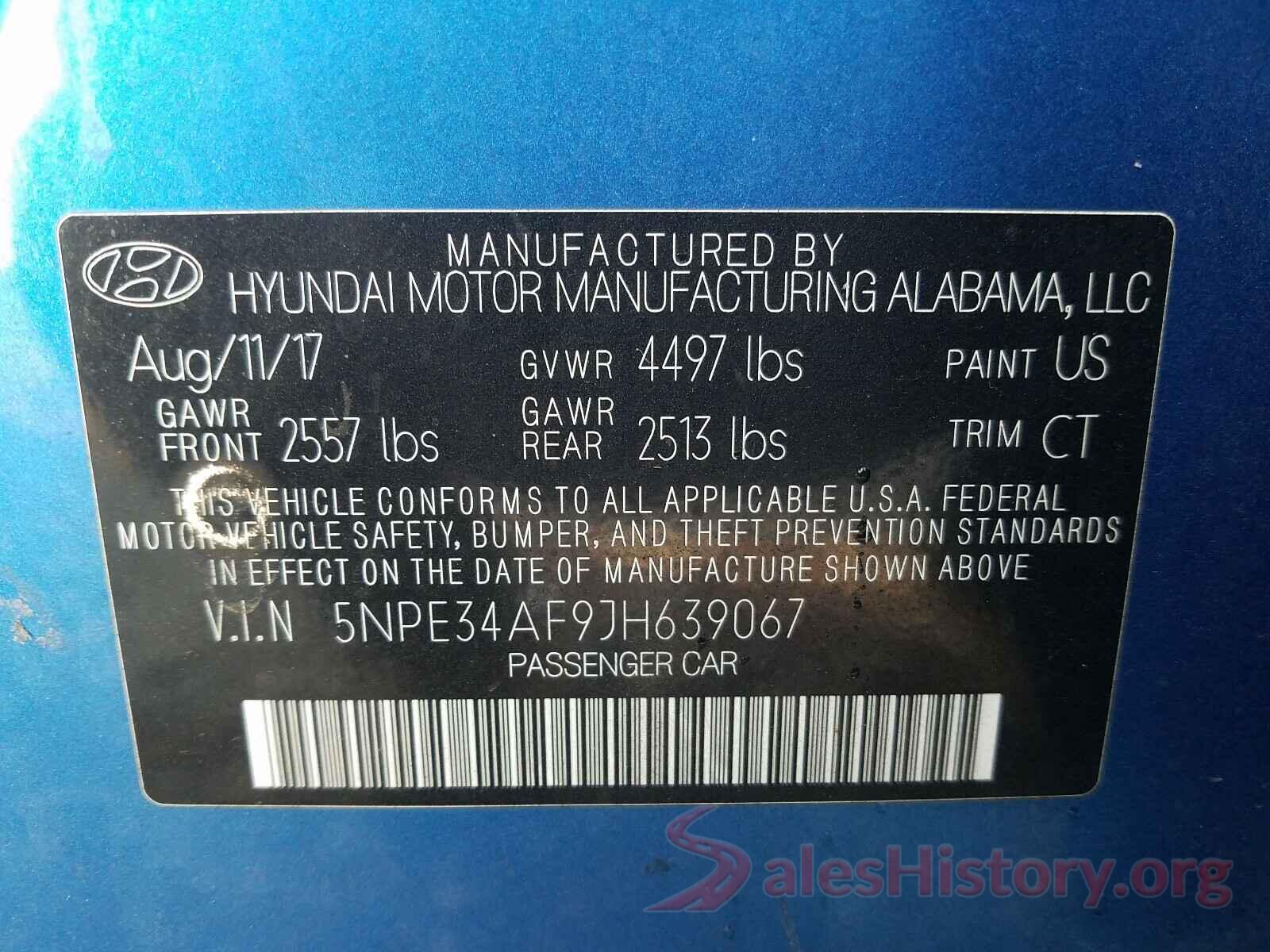 5NPE34AF9JH639067 2018 HYUNDAI SONATA