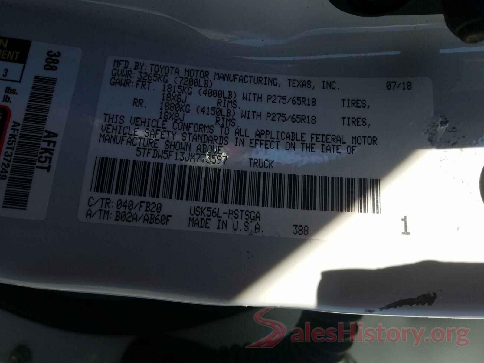 5TFDW5F13JX773597 2018 TOYOTA TUNDRA