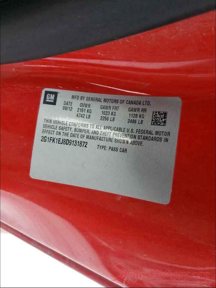 2G1FK1EJ8D9131872 2013 CHEVROLET CAMARO