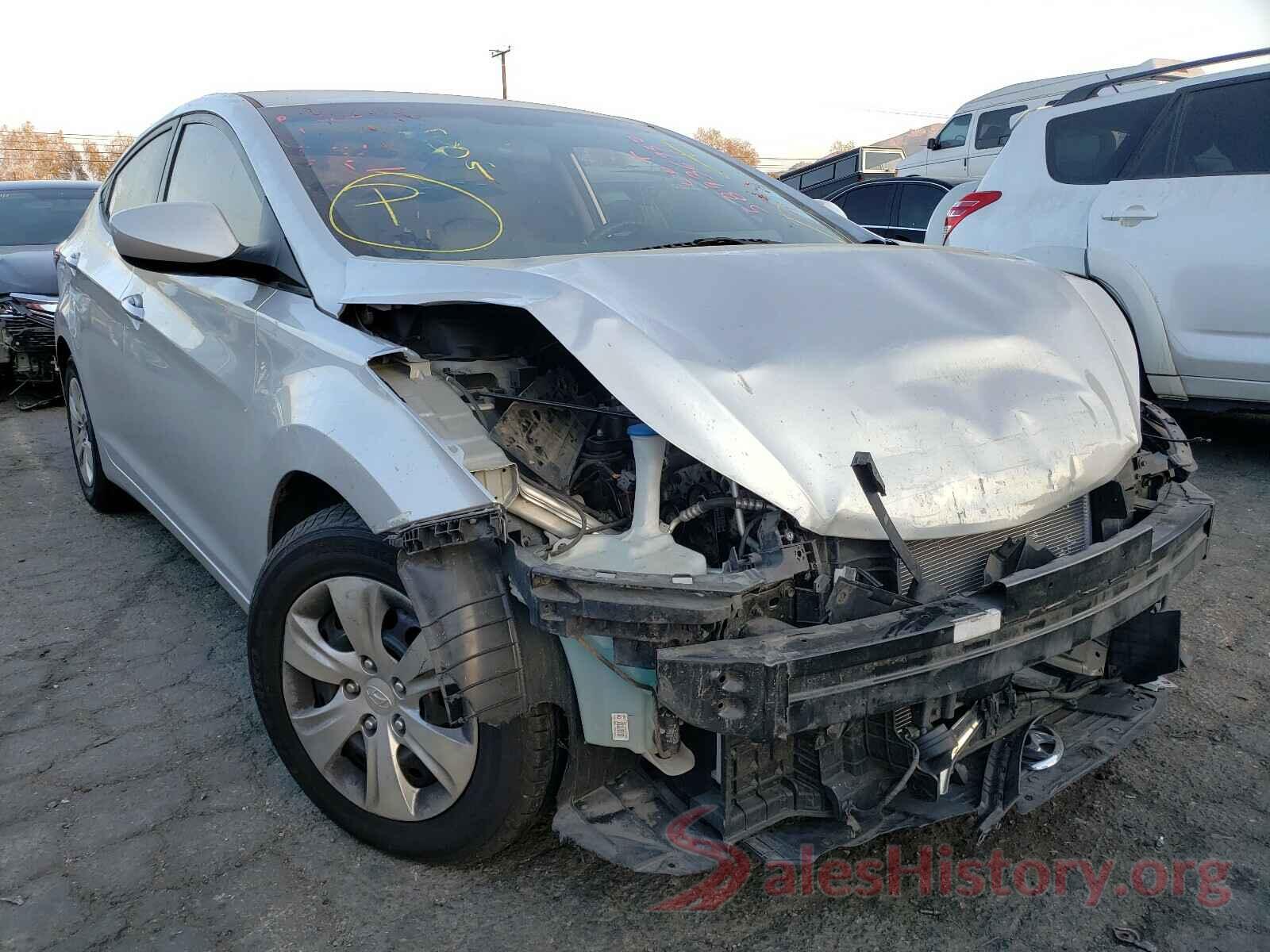 5NPDH4AE0GH706250 2016 HYUNDAI ELANTRA