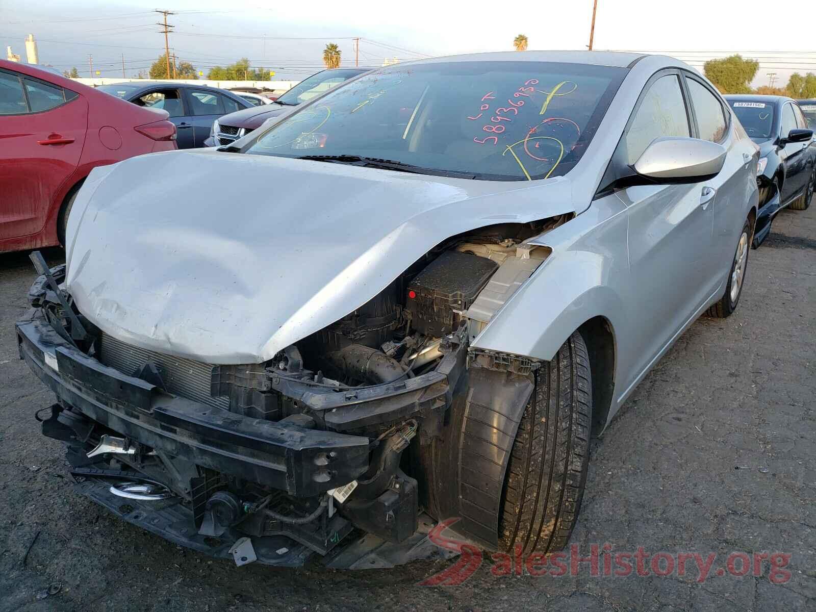 5NPDH4AE0GH706250 2016 HYUNDAI ELANTRA