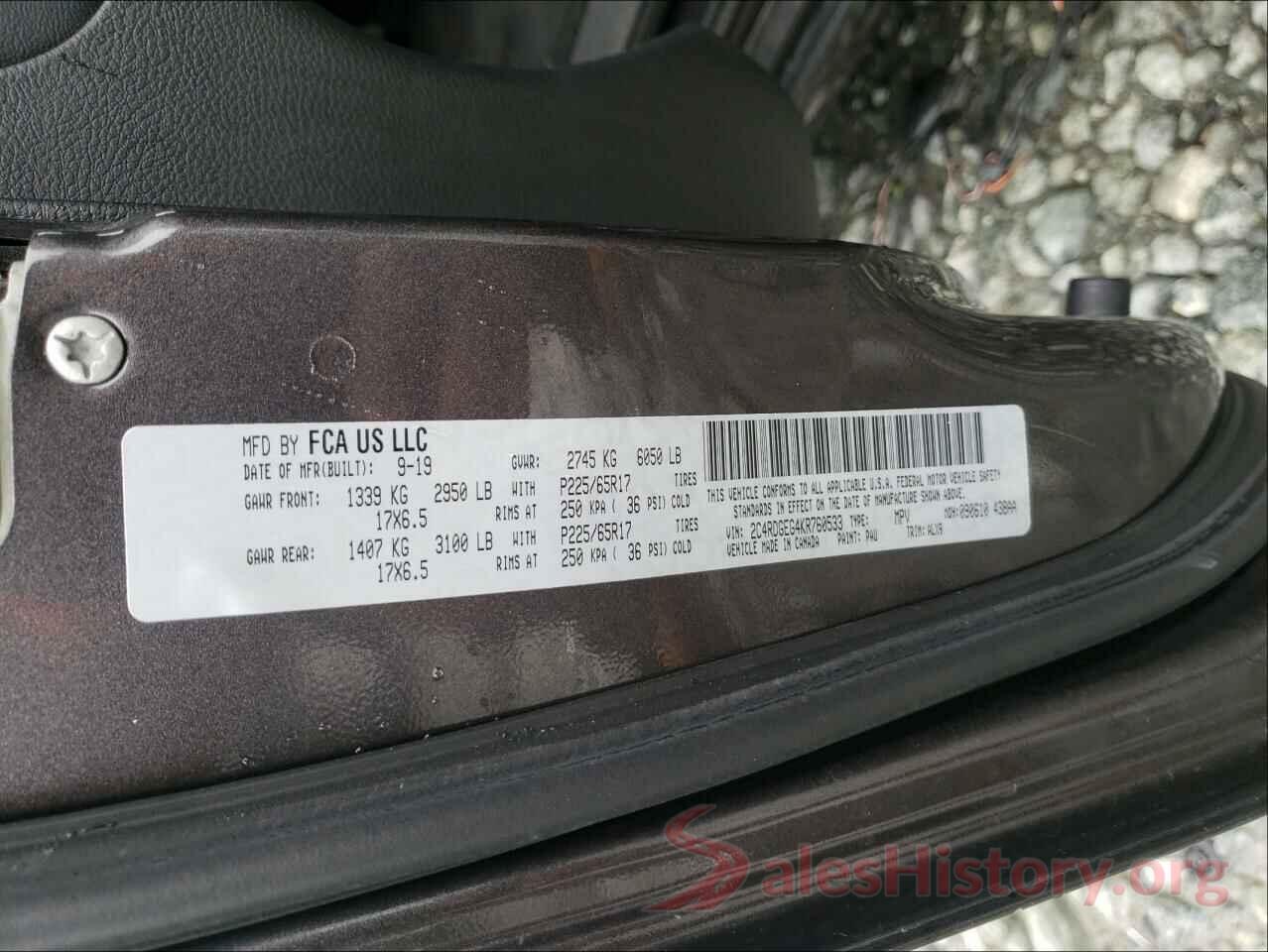 2C4RDGEG4KR760533 2019 DODGE GRAND CARA