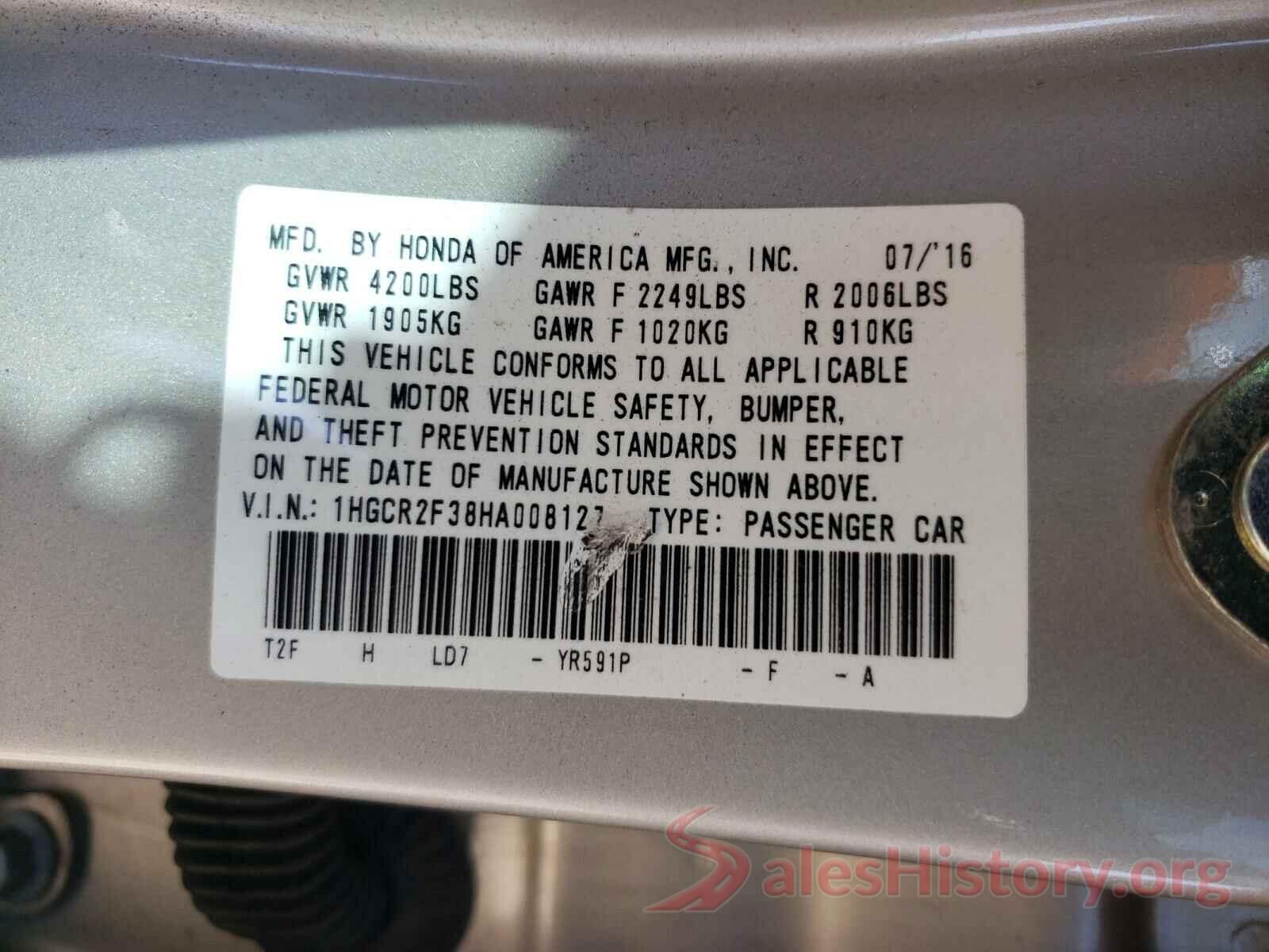 1HGCR2F38HA008127 2017 HONDA ACCORD