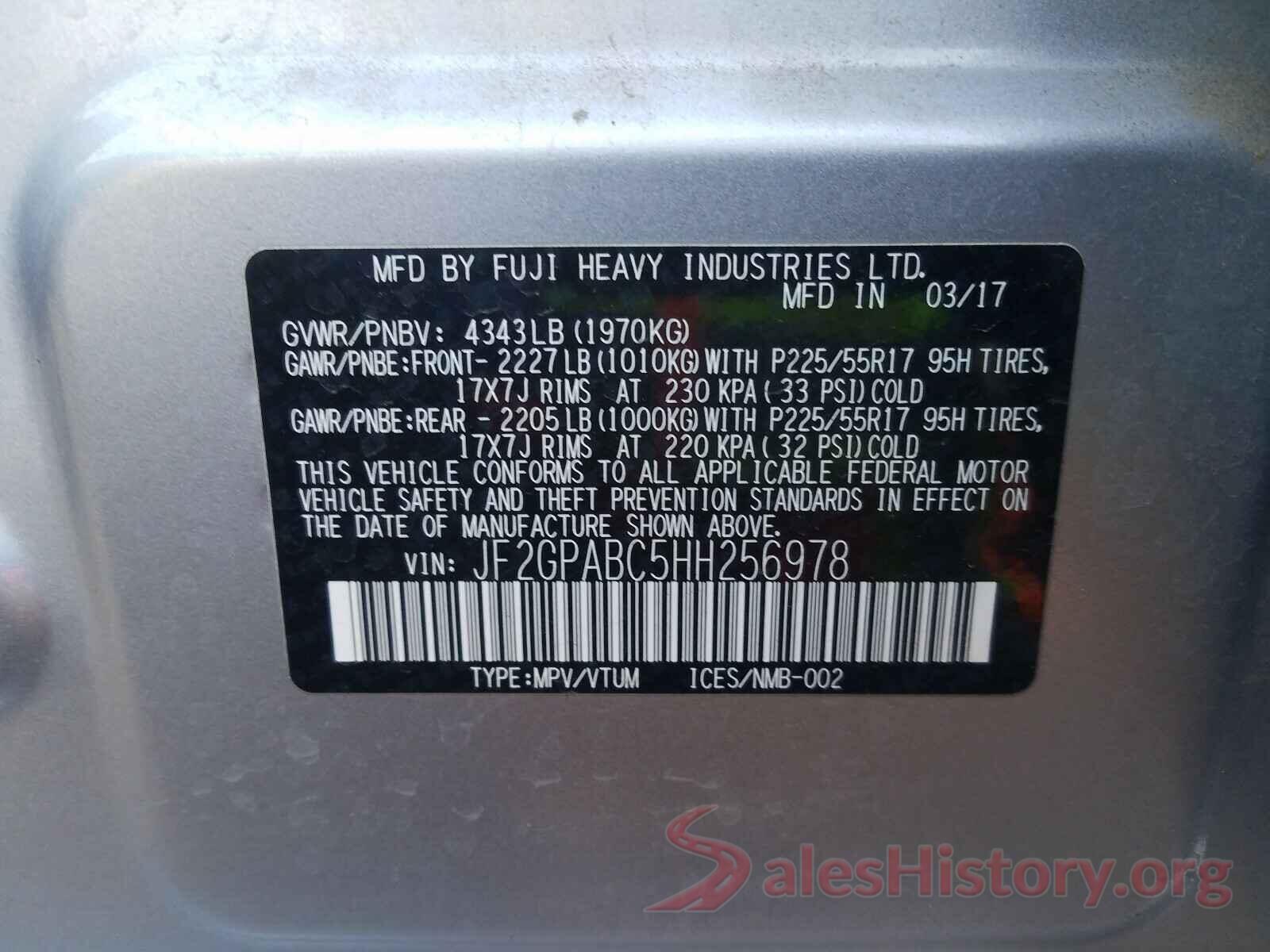 JF2GPABC5HH256978 2017 SUBARU CROSSTREK