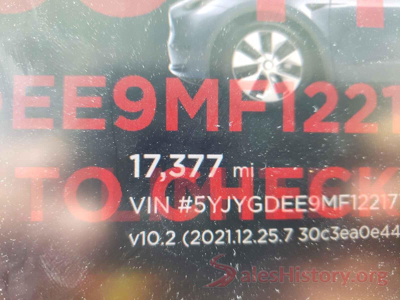 5YJYGDEE9MF122177 2021 TESLA MODEL Y