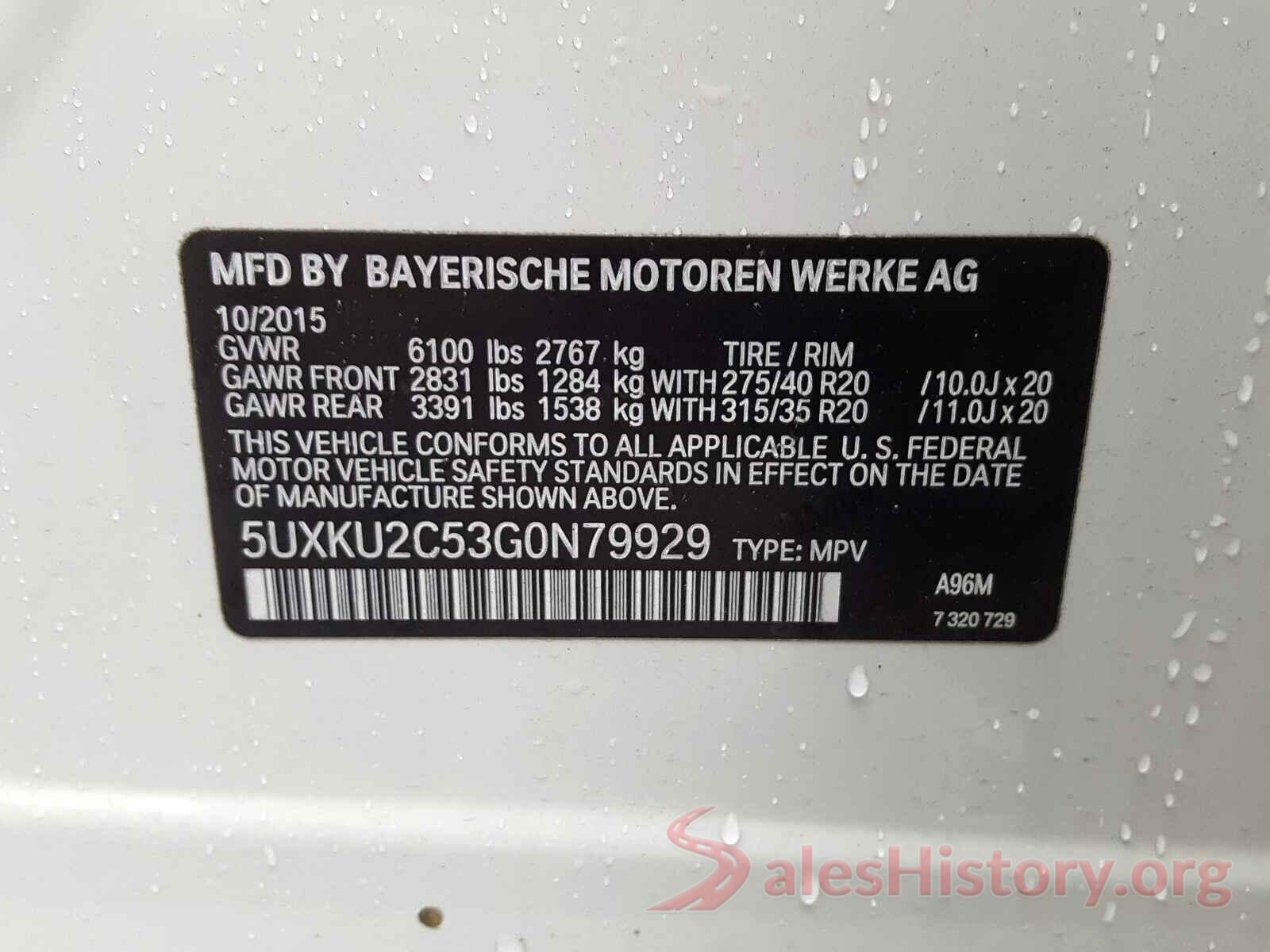 5UXKU2C53G0N79929 2016 BMW X6