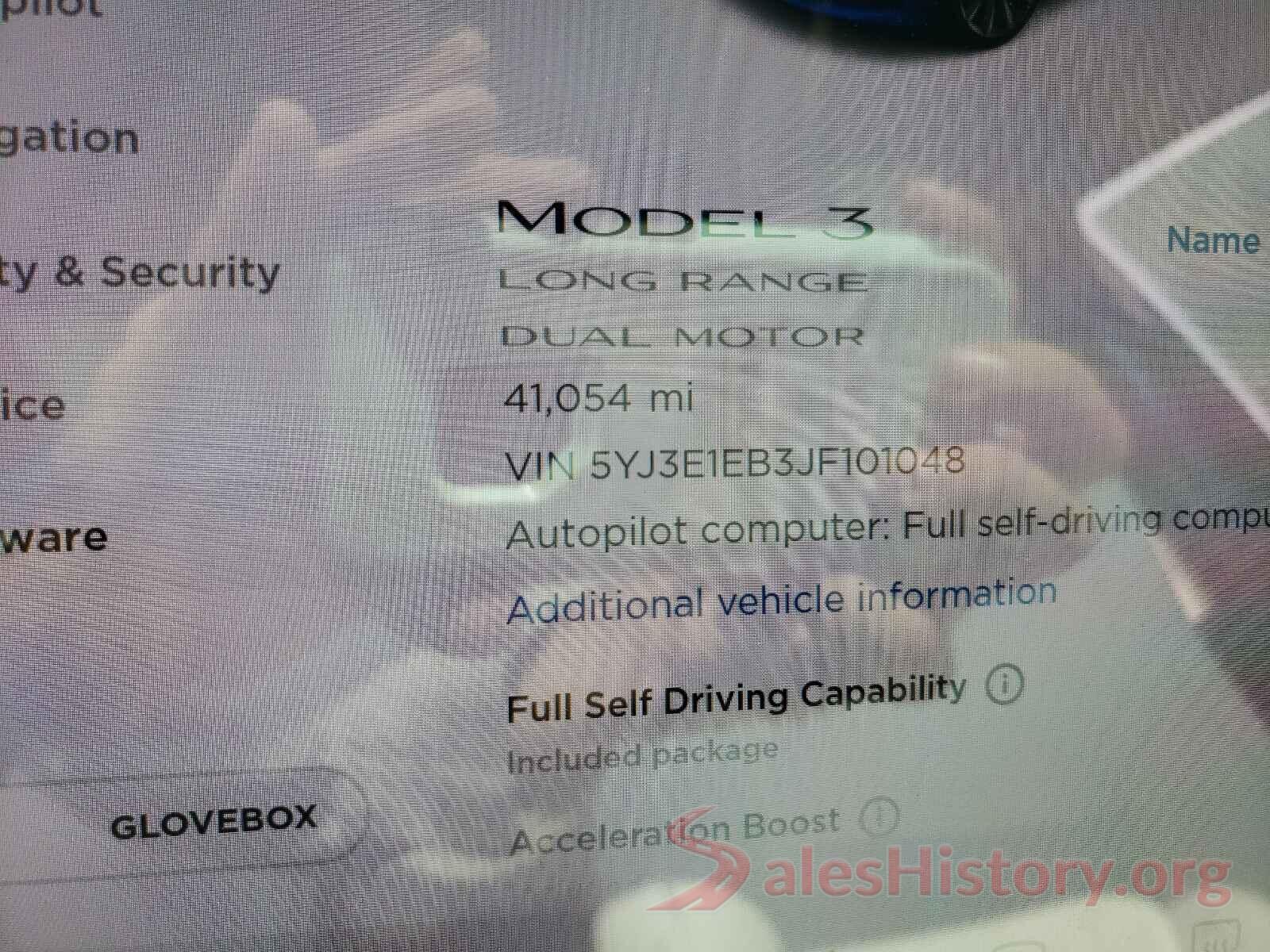 5YJ3E1EB3JF101048 2018 TESLA MODEL 3