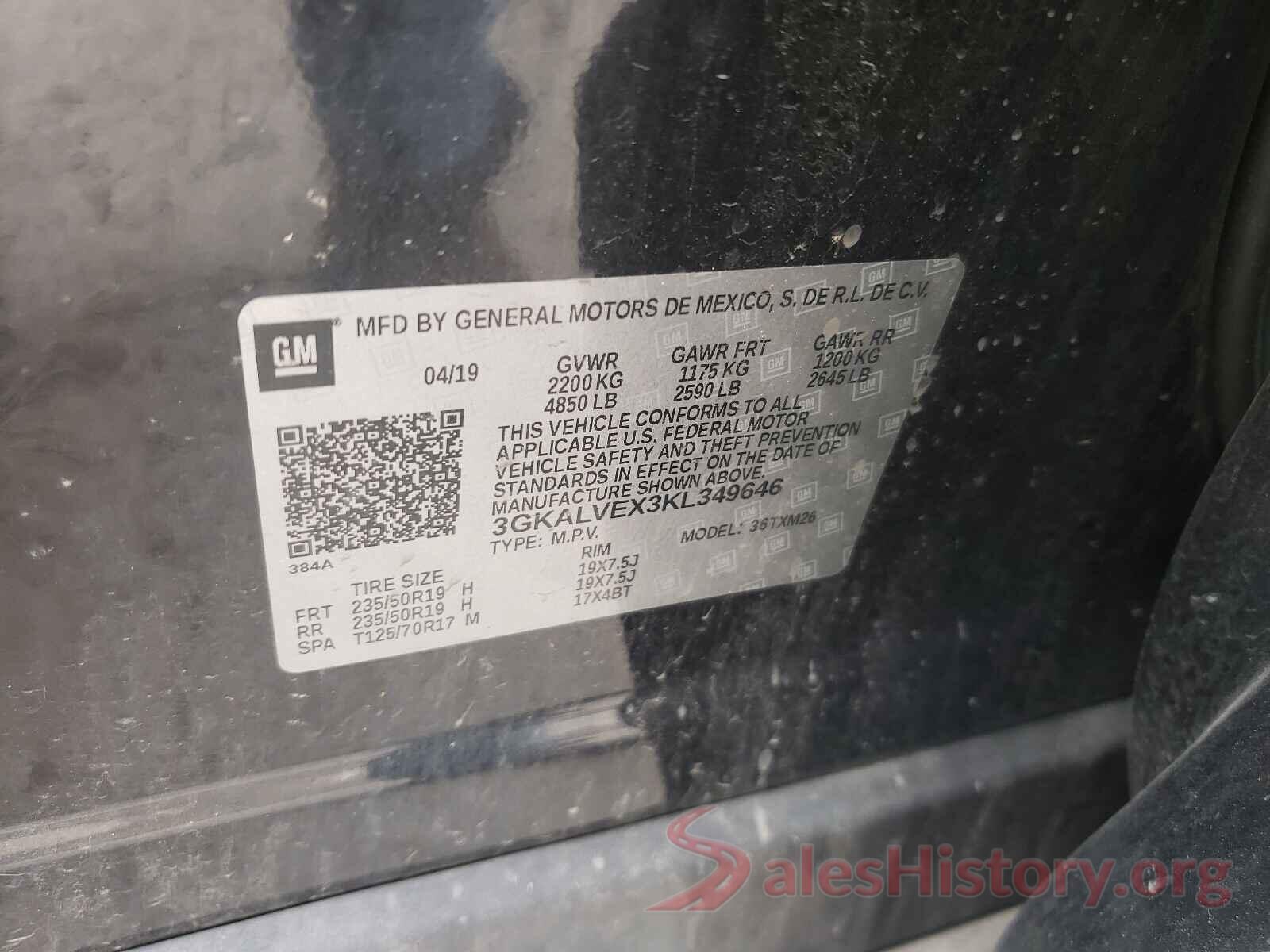 3GKALVEX3KL349646 2019 GMC TERRAIN