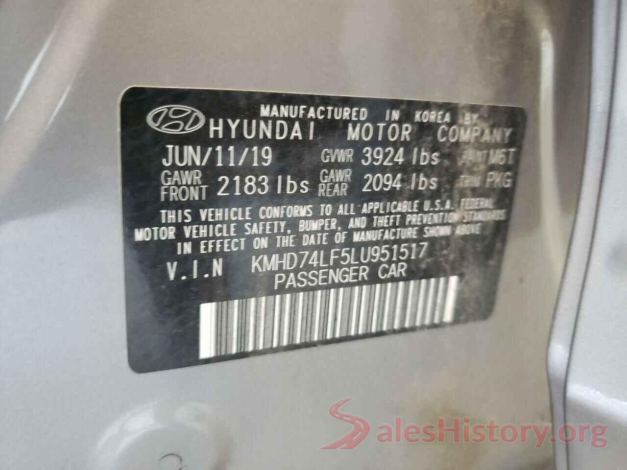 KMHD74LF5LU951517 2020 HYUNDAI ELANTRA