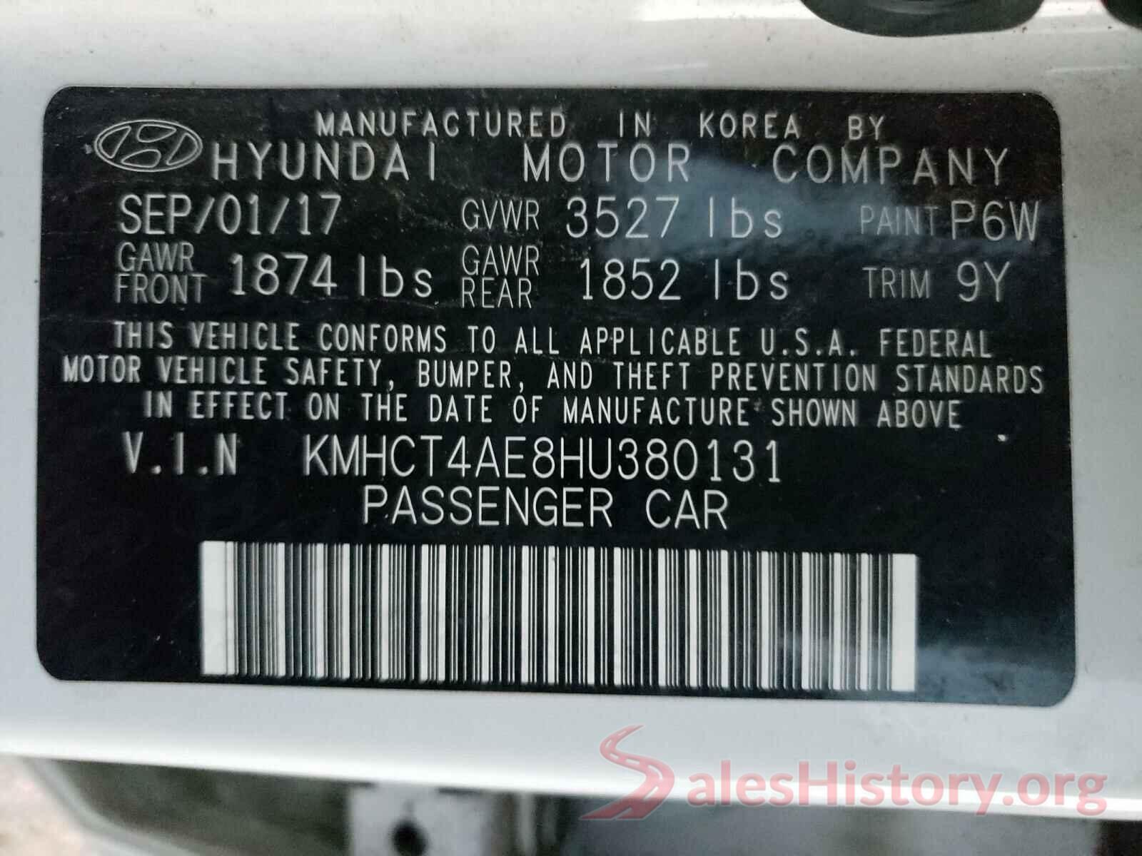 KMHCT4AE8HU380131 2017 HYUNDAI ACCENT