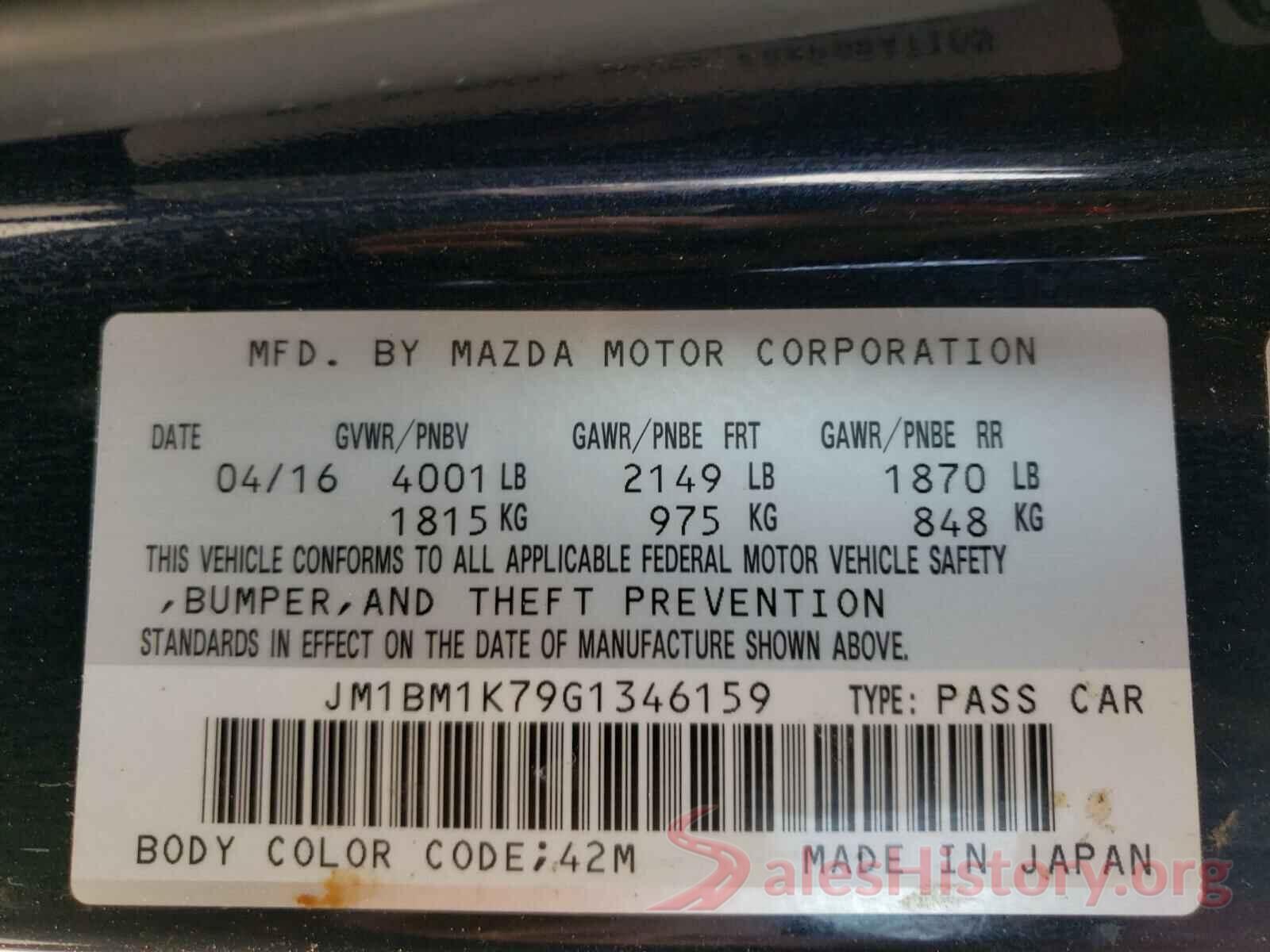 JM1BM1K79G1346159 2016 MAZDA 3