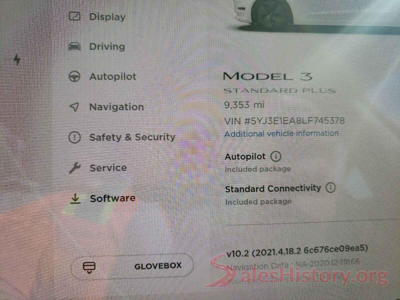 5YJ3E1EA8LF745378 2020 TESLA MODEL 3