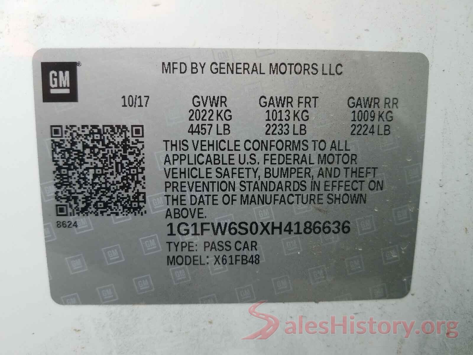 1G1FW6S0XH4186636 2017 CHEVROLET BOLT