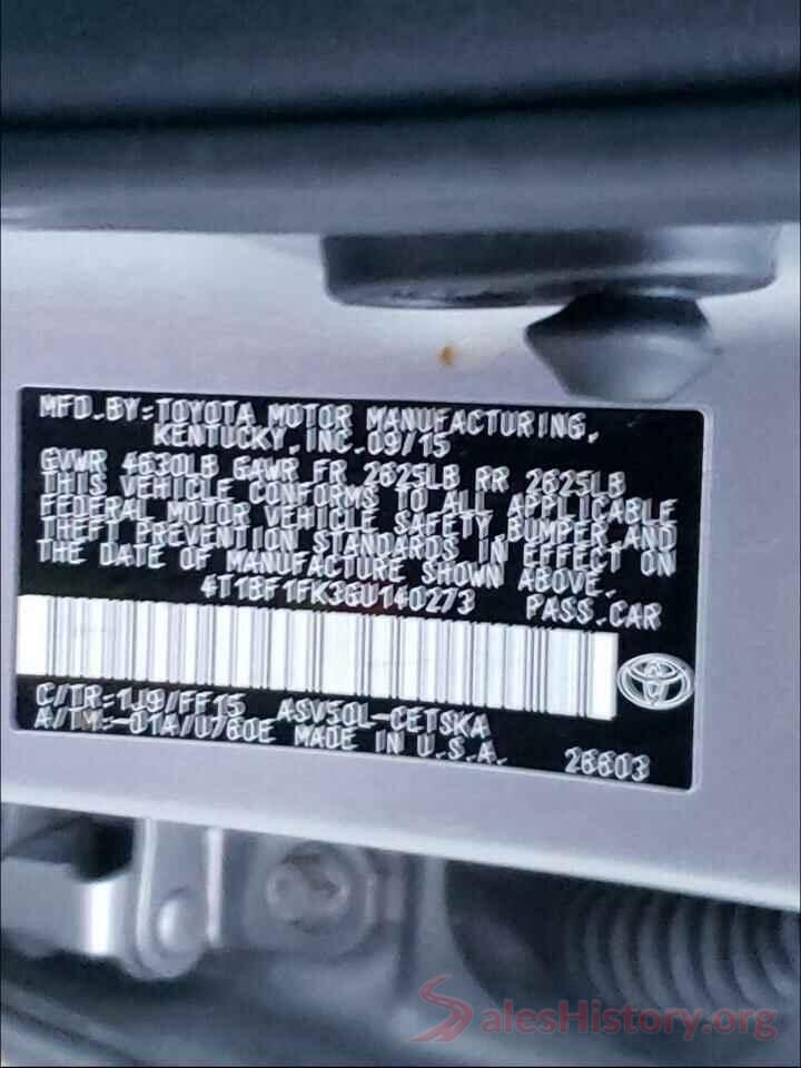 4T1BF1FK3GU140273 2016 TOYOTA CAMRY