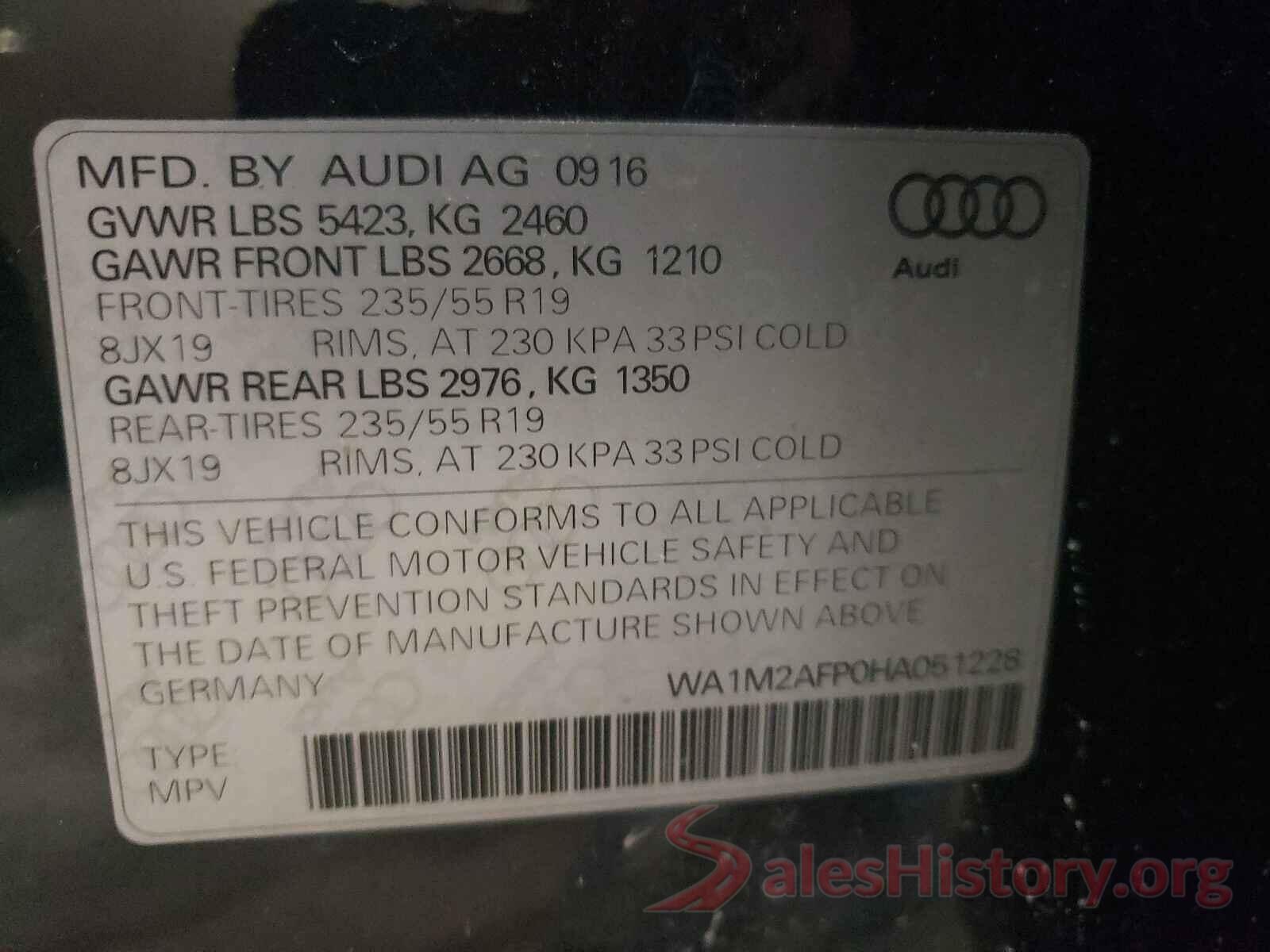 WA1M2AFP0HA051228 2017 AUDI Q5