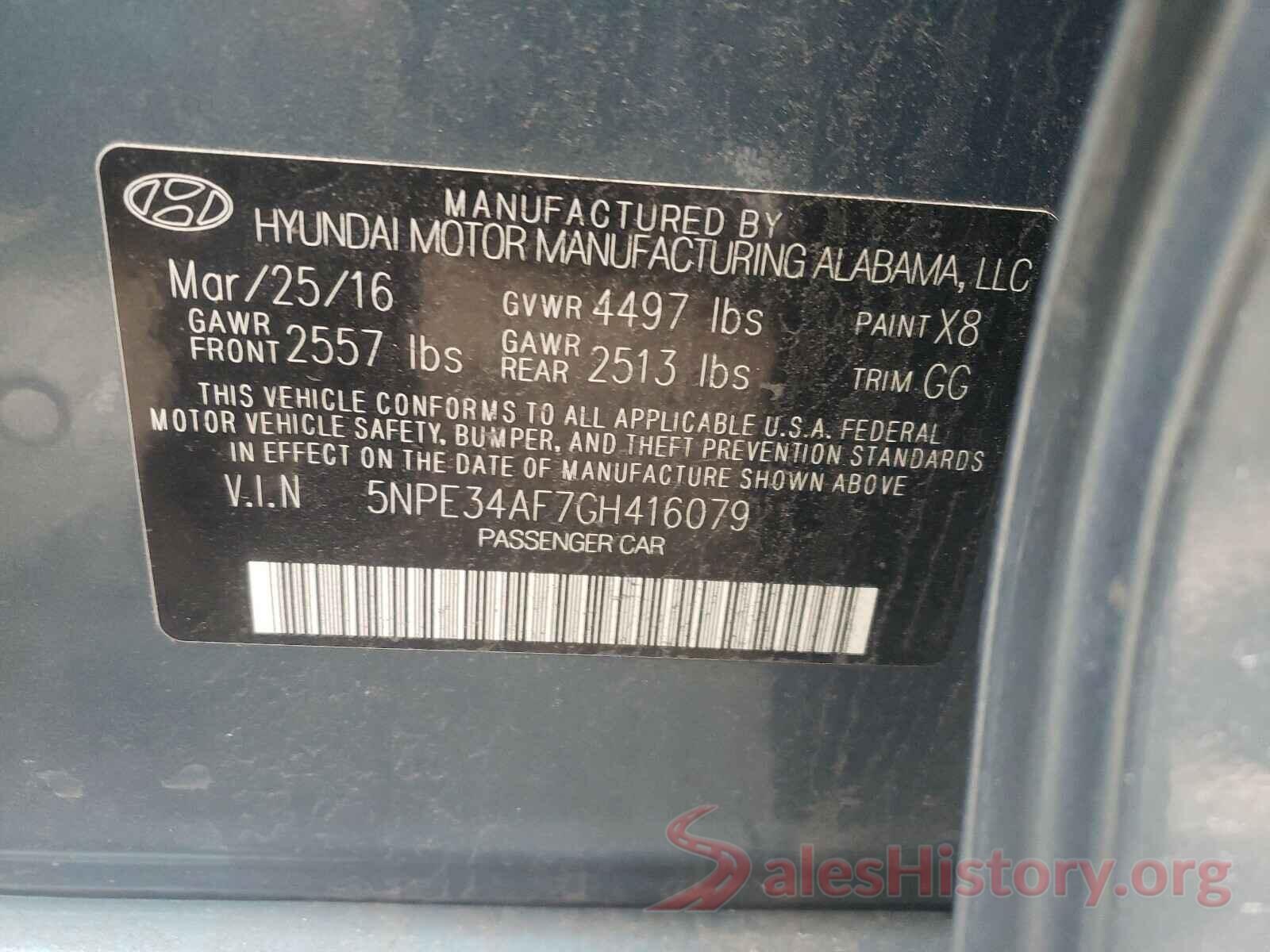 5NPE34AF7GH416079 2016 HYUNDAI SONATA