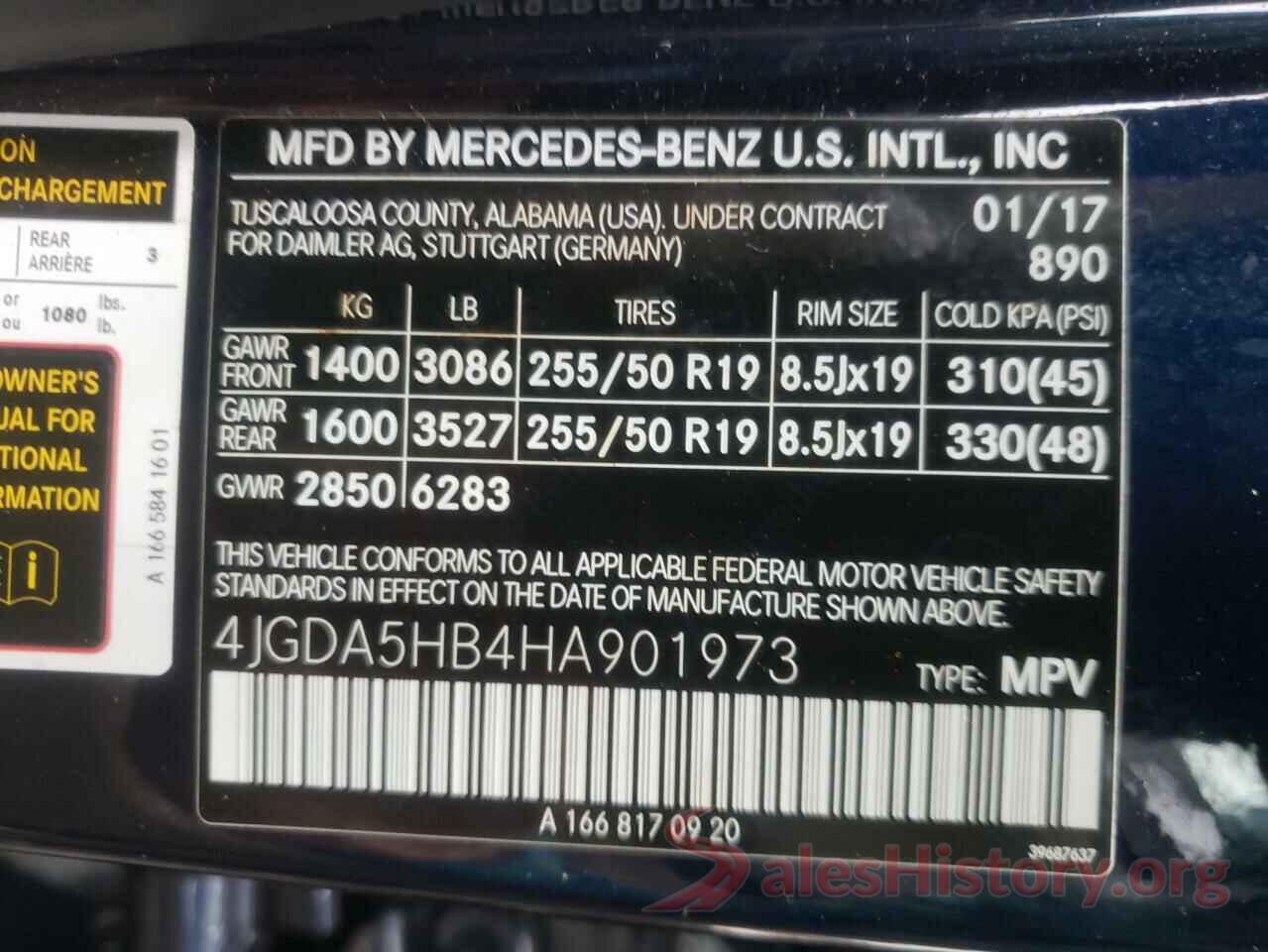 4JGDA5HB4HA901973 2017 MERCEDES-BENZ GLE-CLASS