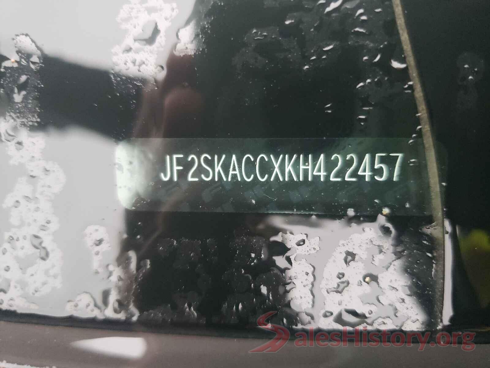 JF2SKACCXKH422457 2019 SUBARU FORESTER