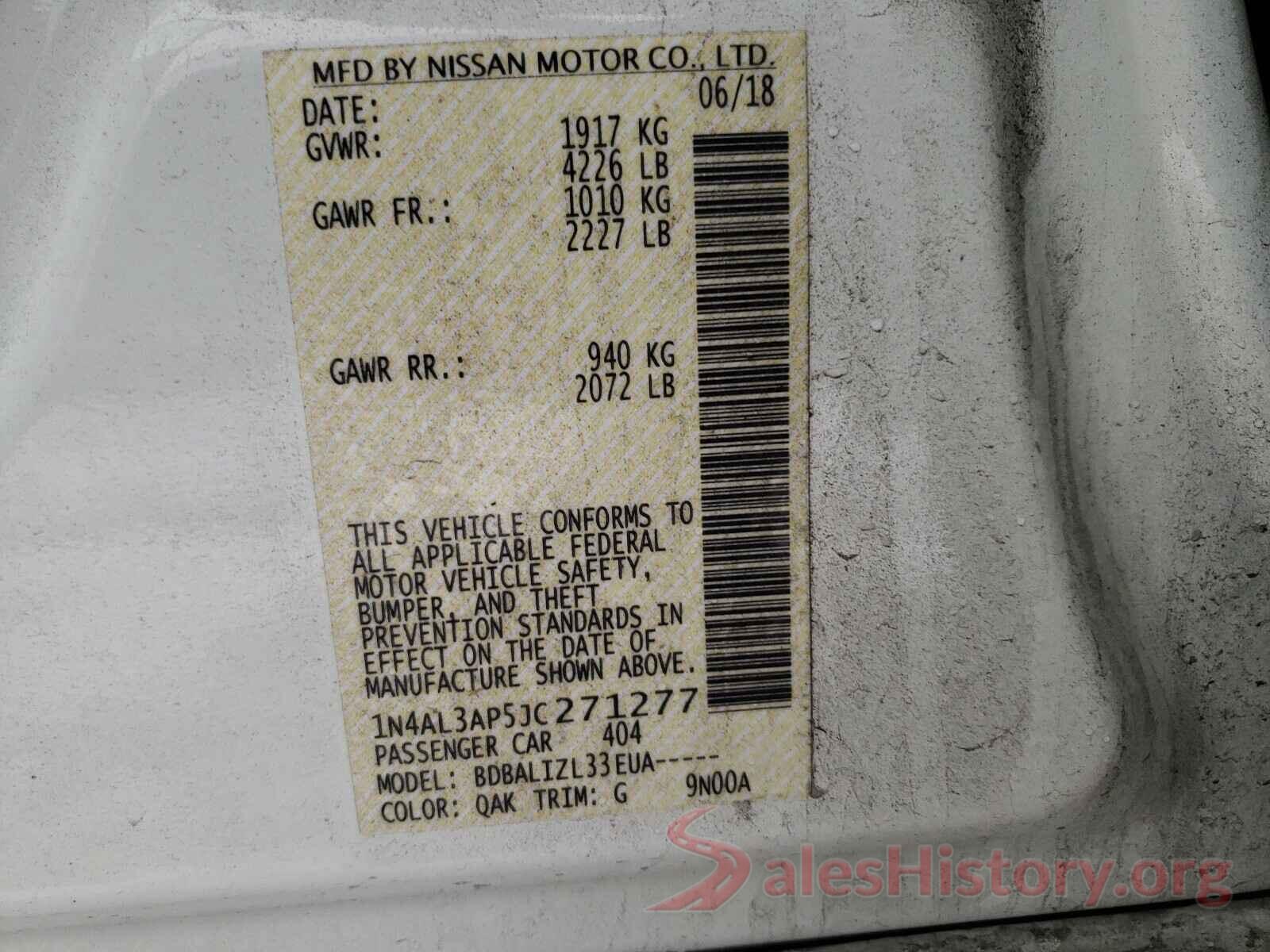 1N4AL3AP5JC271277 2018 NISSAN ALTIMA