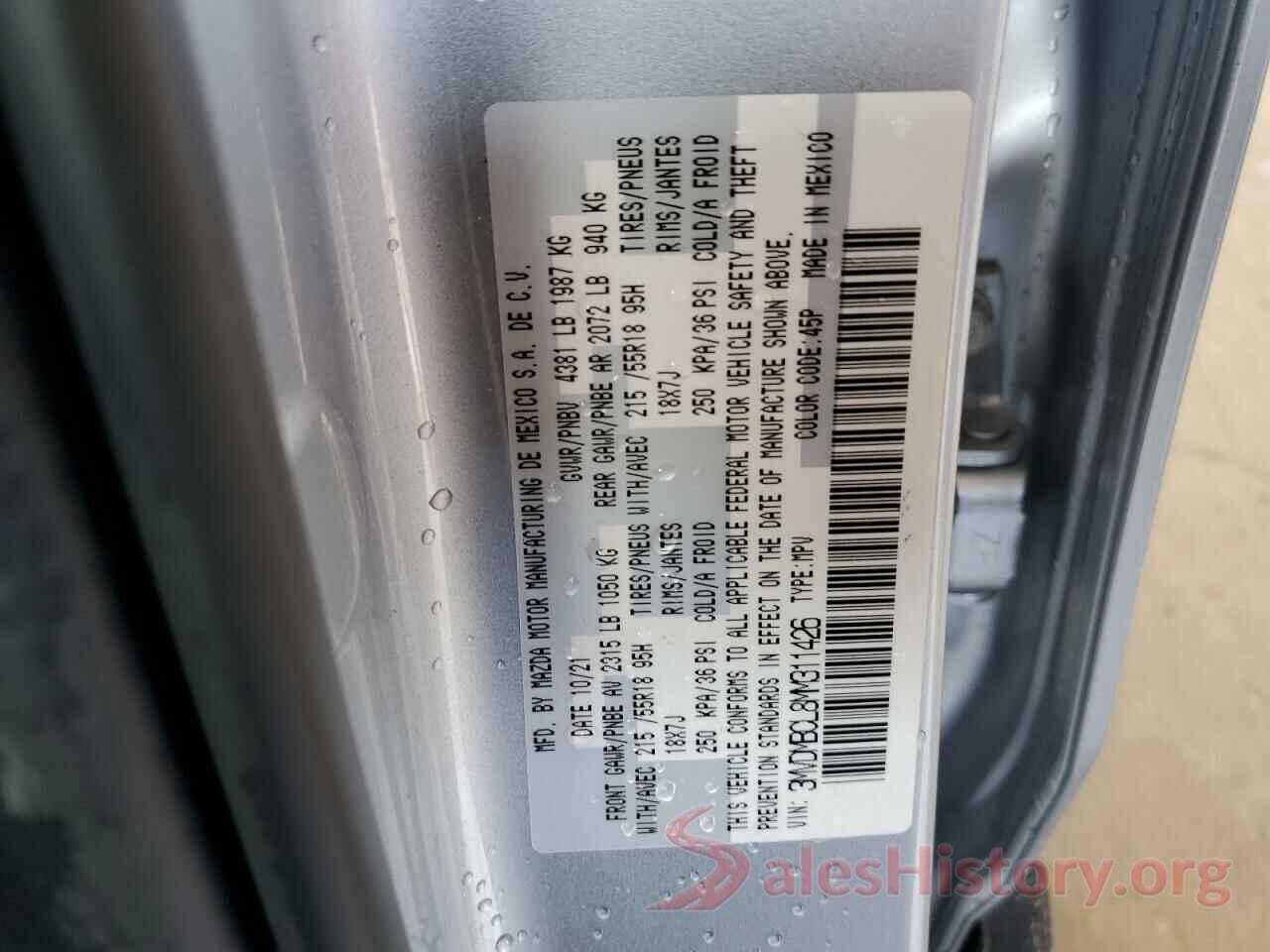 3MVDMBCL8MM311426 2021 MAZDA CX-5