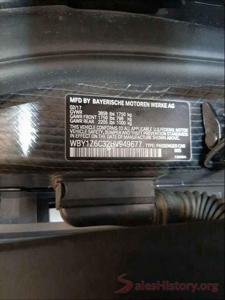 WBY1Z6C32HV949677 2017 BMW I SERIES