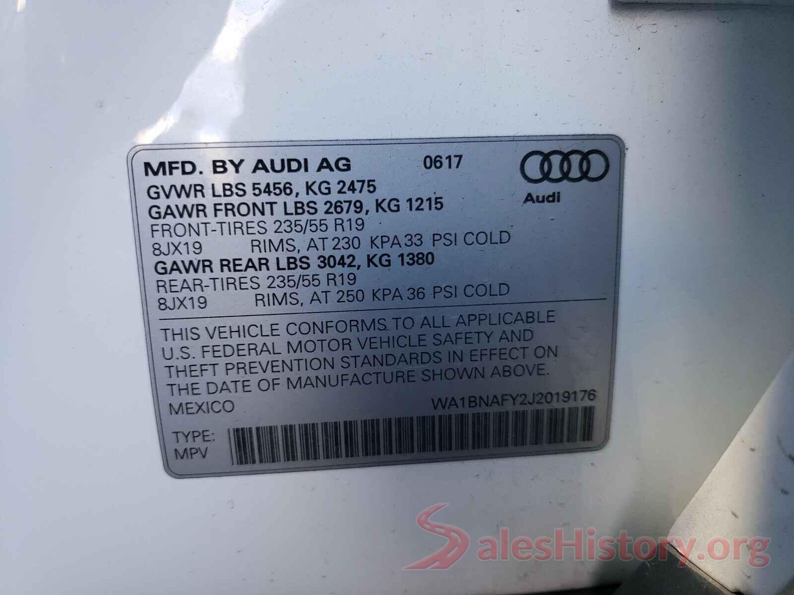 WA1BNAFY2J2019176 2018 AUDI Q5